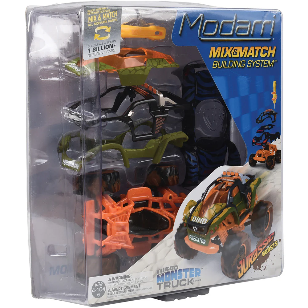 Modarri Jurassic Beasts Turbo Monster Truck - Creative DIY Toy Car - Image 4