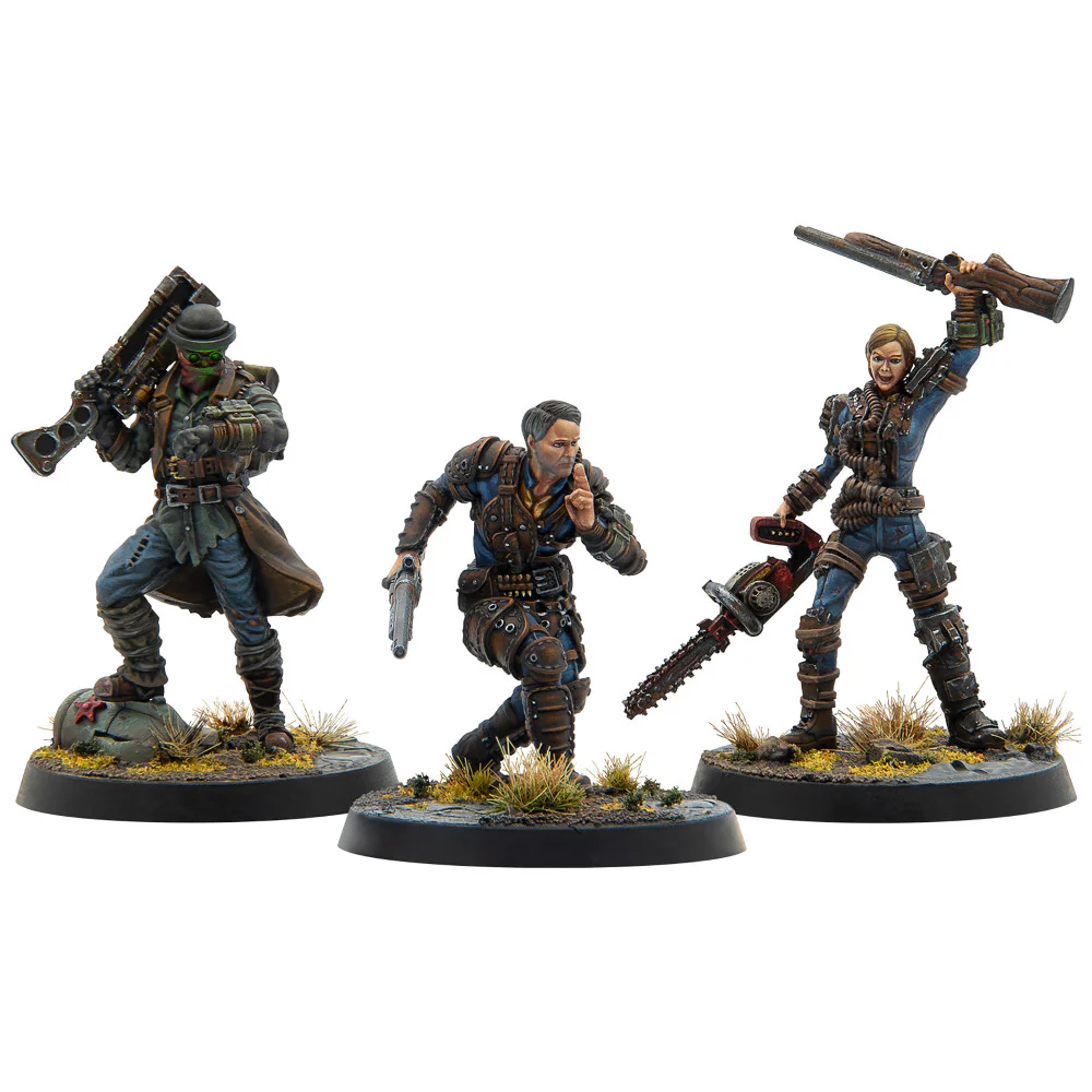 Modiphius Fallout Miniatures: Legends of Vault 76 Trio