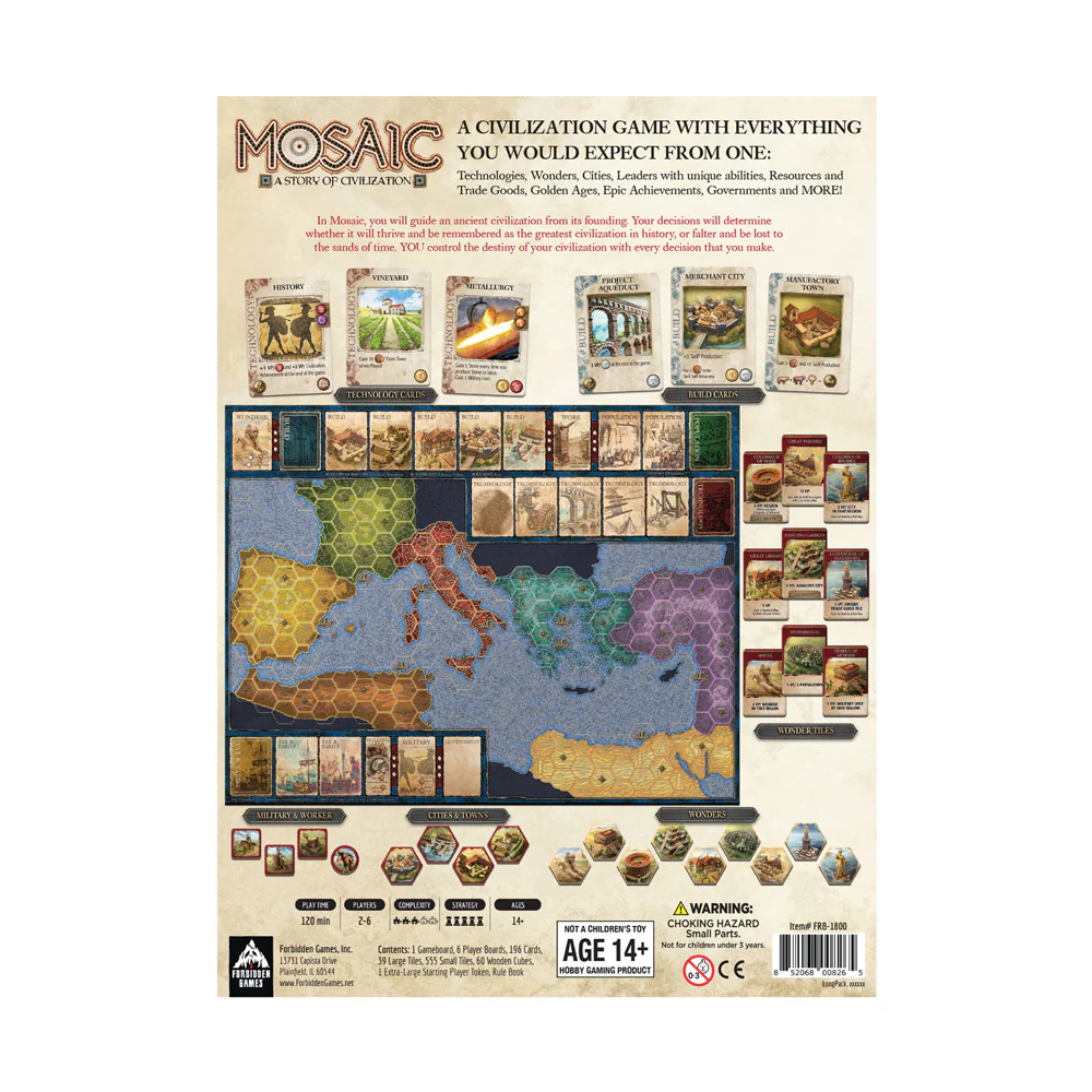 Forbidden Games Mosaic: A Story of Civilization Board Game - Image 3