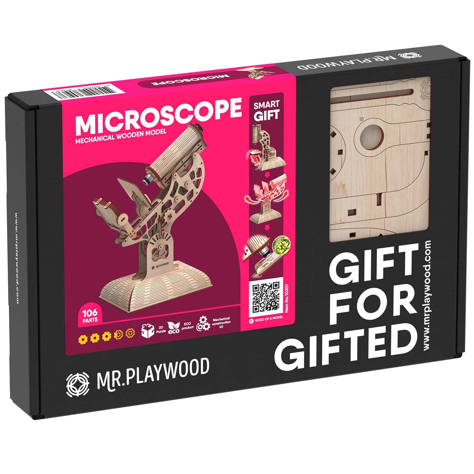 Mr.PLAYWOOD Microscope Mechanical Wooden 3D STEM Model - Image 2
