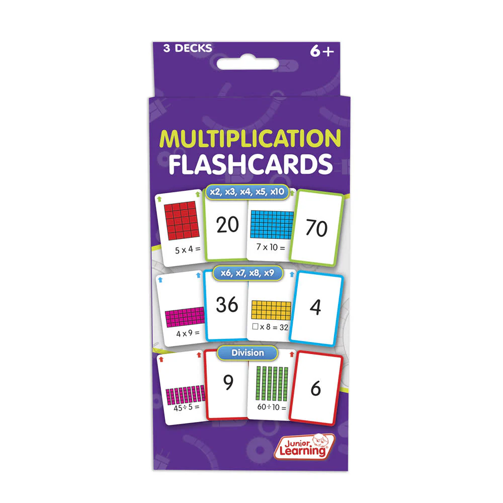Junior Learning Multiplication Flashcards Set - Educational Math Game for Ages 5-6 - Image 2