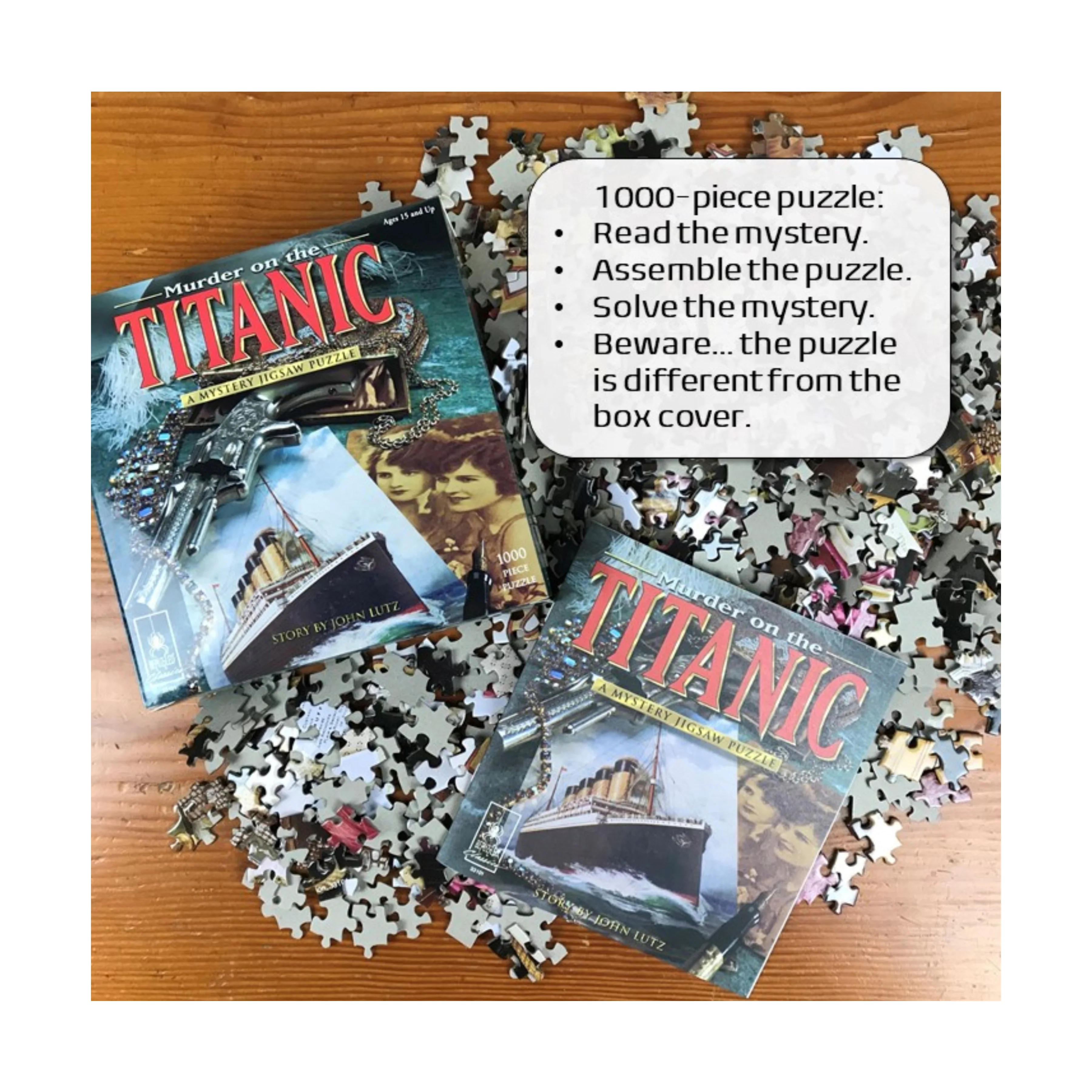 Murder on the Titanic Mystery Jigsaw Puzzle - 1000 pc - Image 3