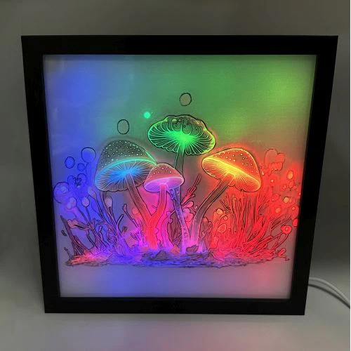 Mystical Mushroom Flowing Light Box - USB-Powered Neon Glow - Image 6