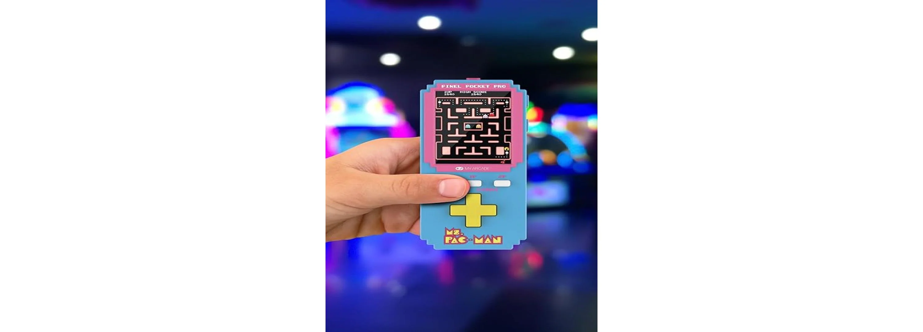 My Arcade Ms. Pac-Man Pixel Portable Pocket Gaming System With Keychain - Image 4