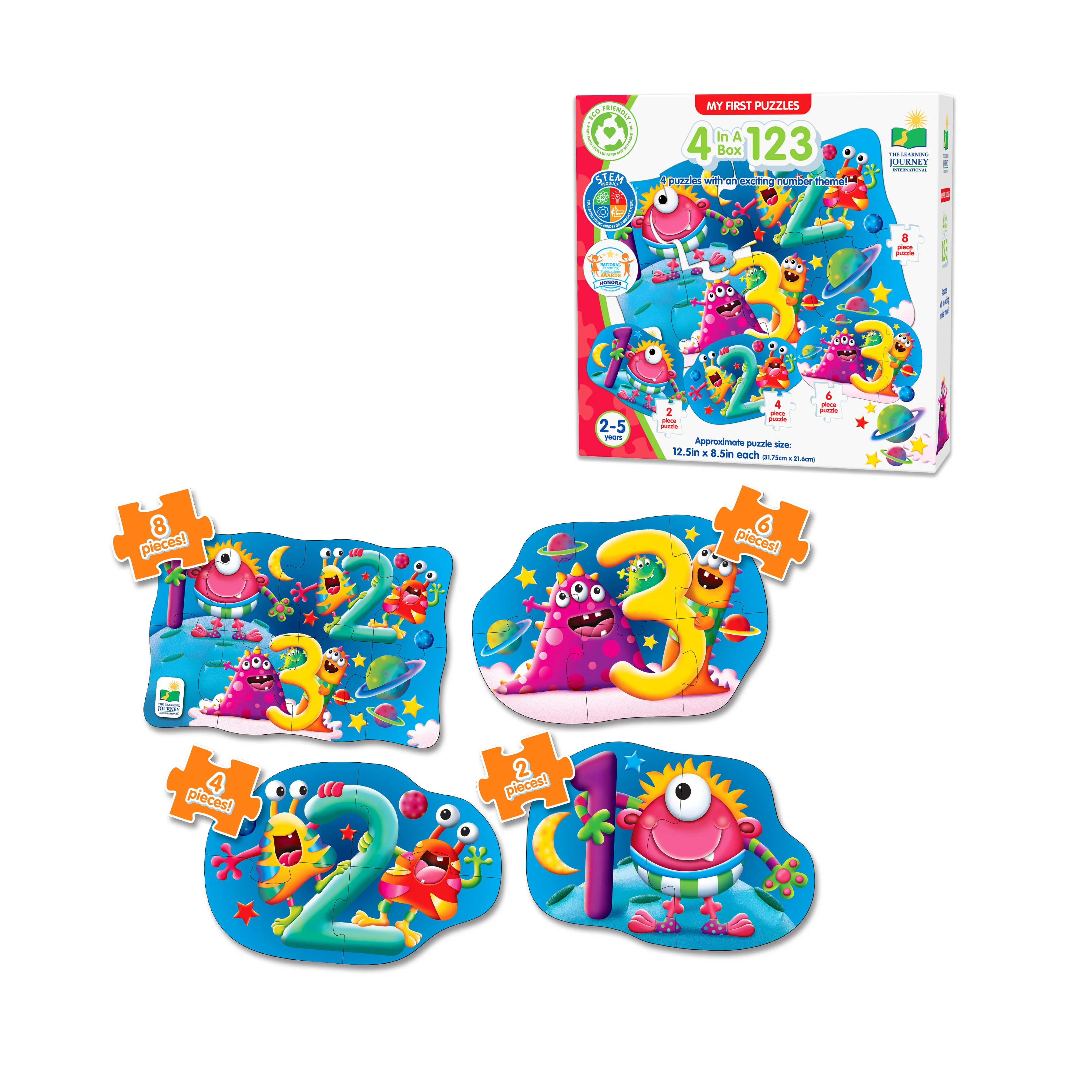 My First Puzzles Space Numbers 4-Pack Jigsaw Set - Image 3