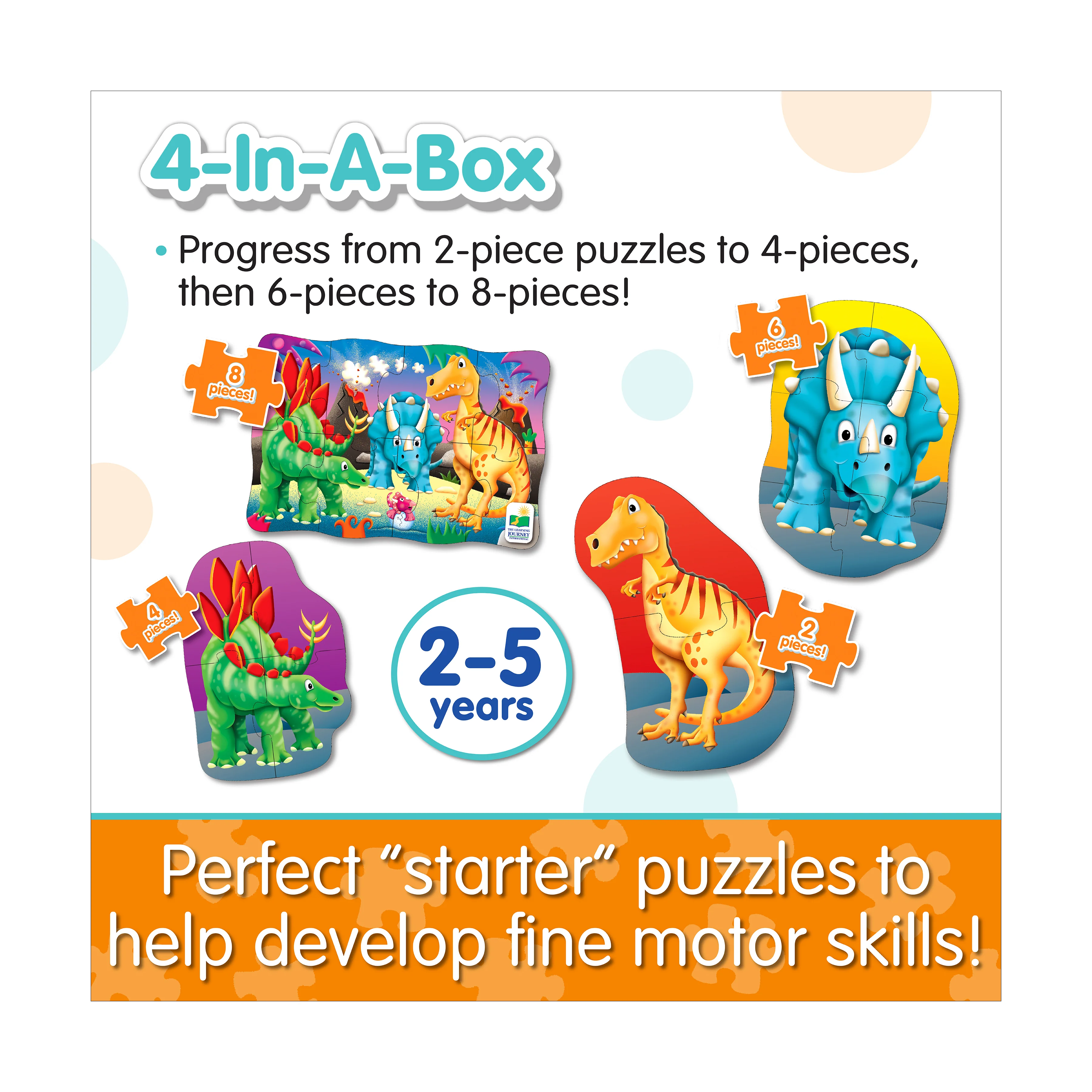 My First Puzzles Dino Adventure 4-in-1 Puzzle Set - Image 5