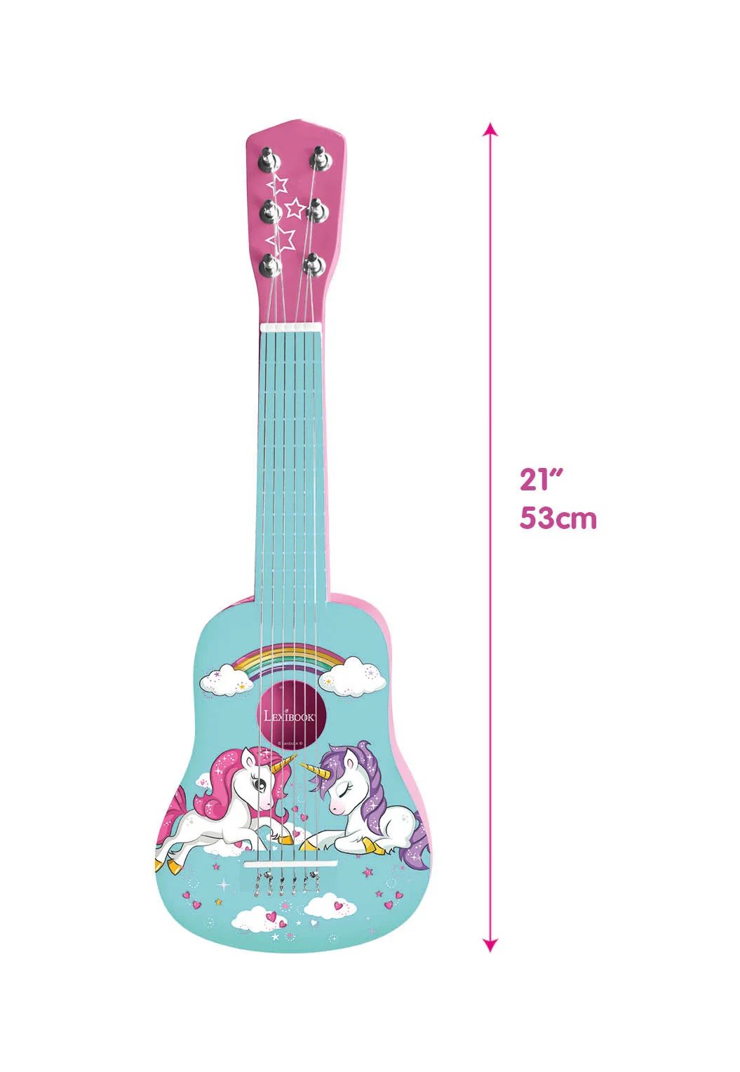Melody Magic 21-Inch Unicorn Wooden Guitar for Kids - Image 5