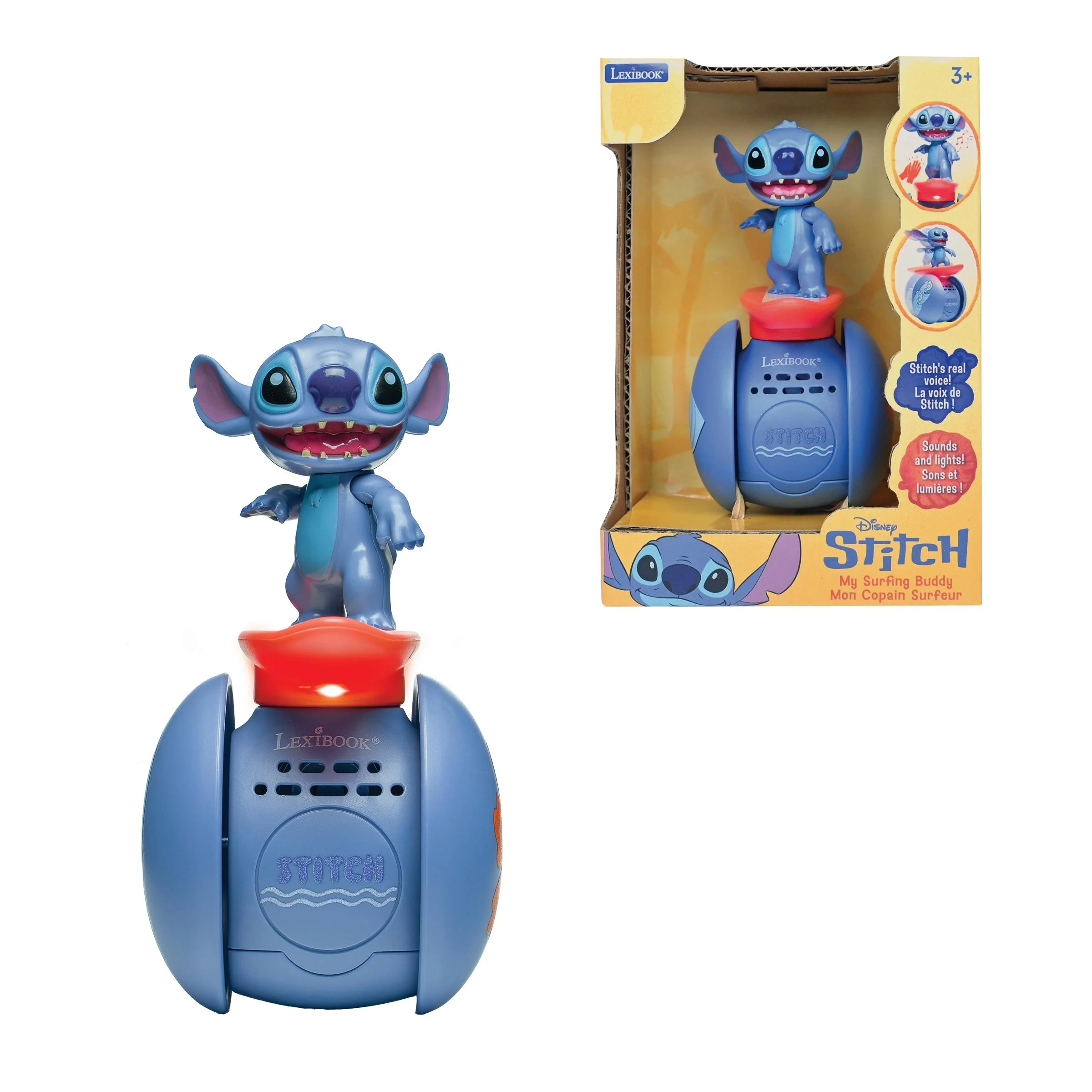 Surf's Up Stitch Interactive Toy with Balancing Wheel and Sounds - Image 5