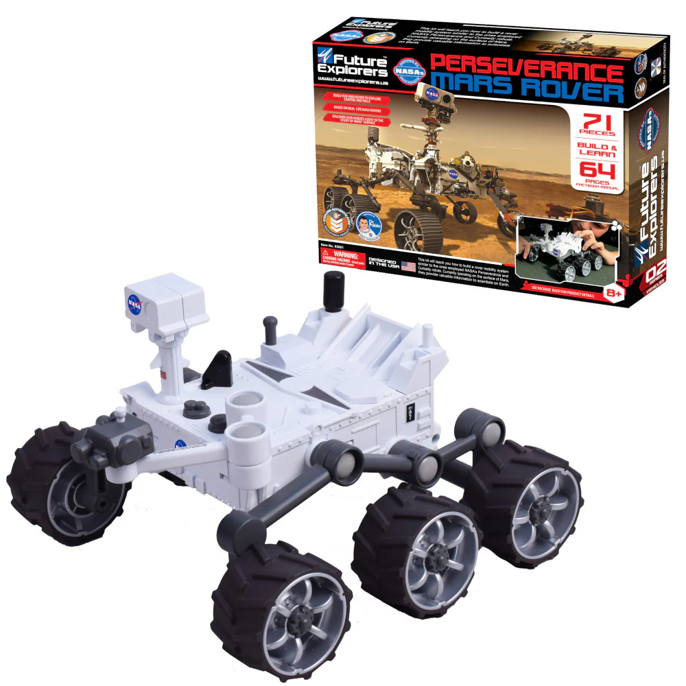 NASA Future Explorers: Perseverance Mars Rover - 71pc Build & Learn Kit for Kids 8+
