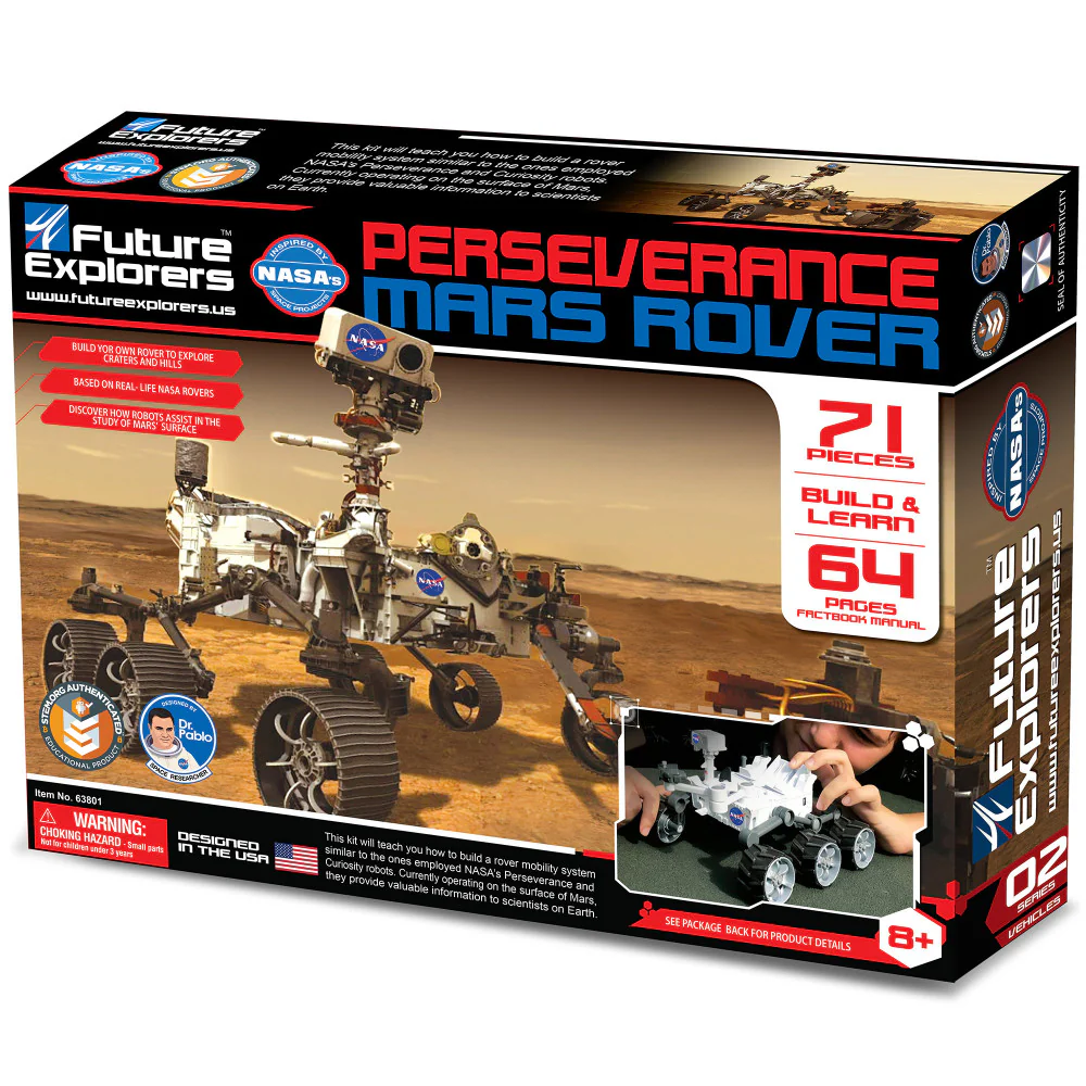 NASA Future Explorers: Perseverance Mars Rover - 71pc Build & Learn Kit for Kids 8+ - Image 8