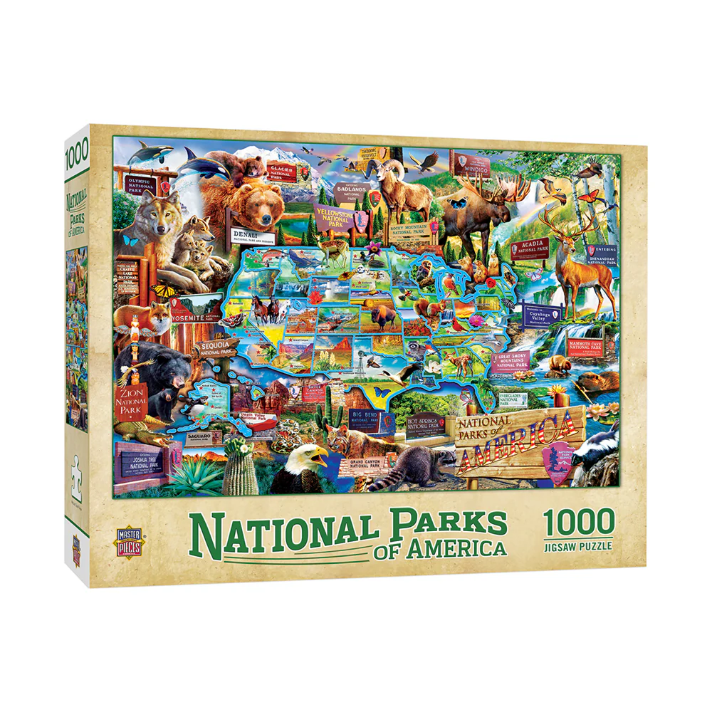 Masterpieces Puzzles National Parks of America Map Jigsaw Puzzle - 1000 pc - Image 2