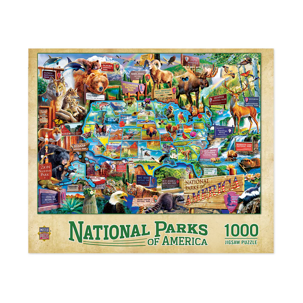 Masterpieces Puzzles National Parks of America Map Jigsaw Puzzle - 1000 pc - Image 3