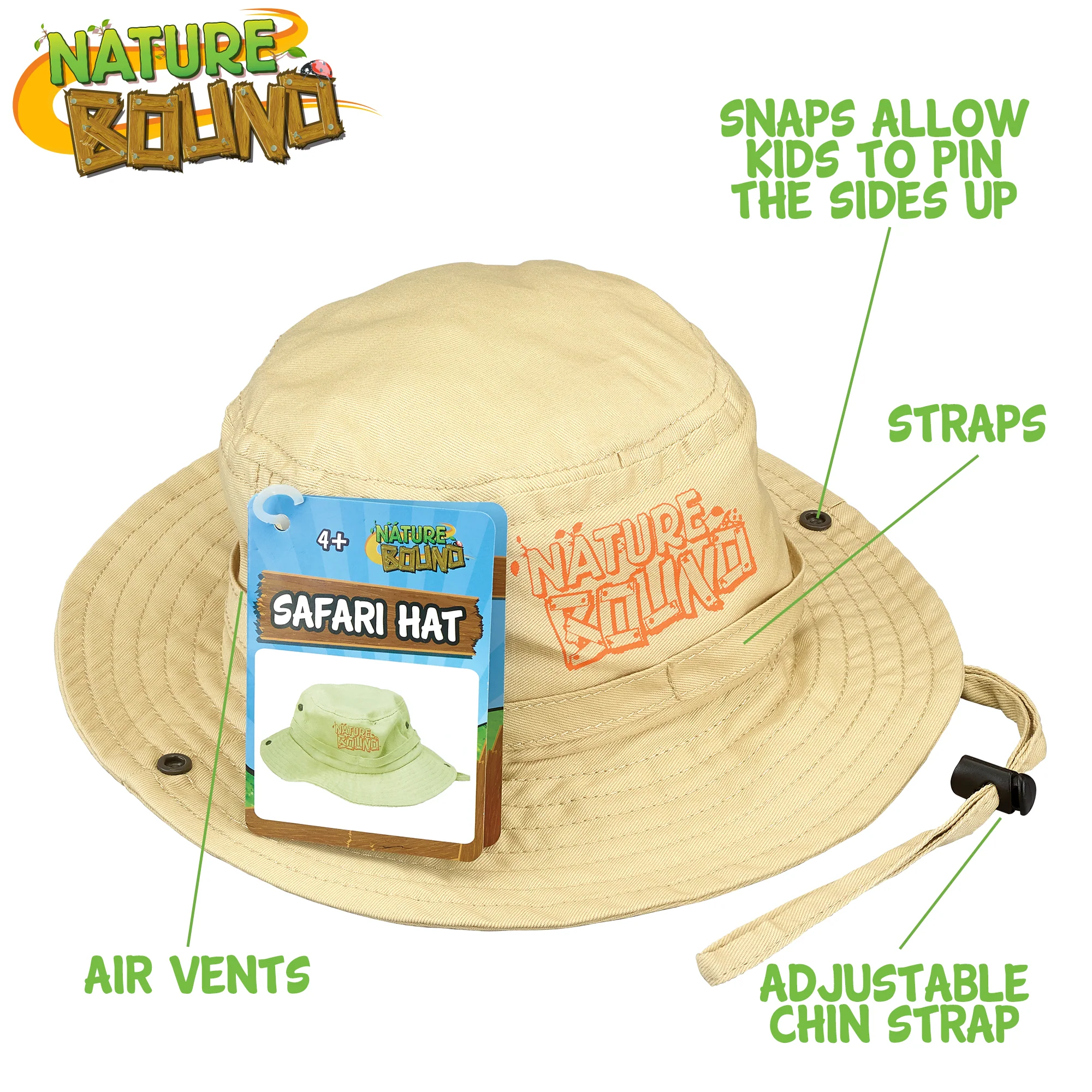 Nature Bound Explorer Safari Hat - Adventure Cap for Kids - Image 2