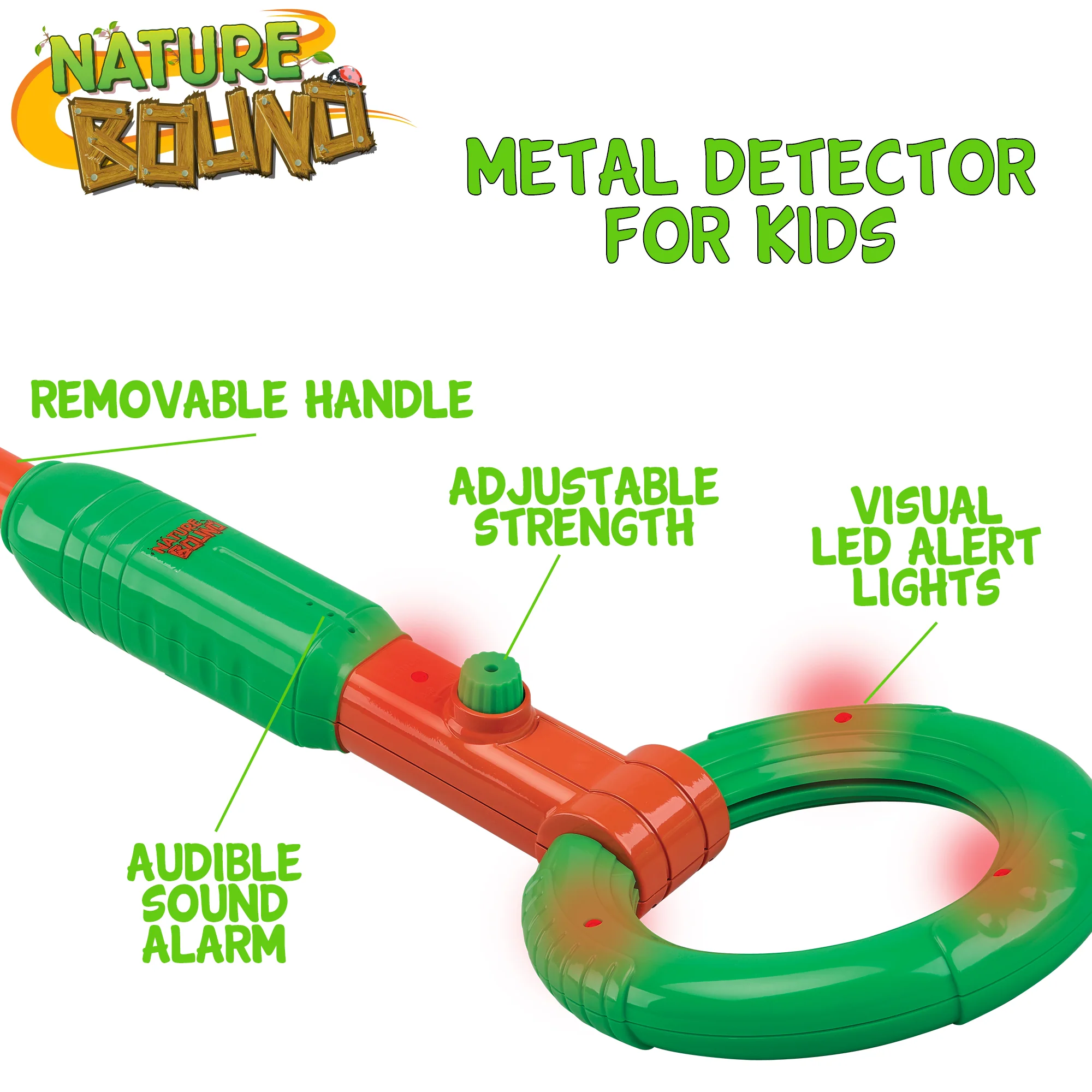 Nature Bound Green-Orange Treasure Finder Metal Detector for Kids - Image 3