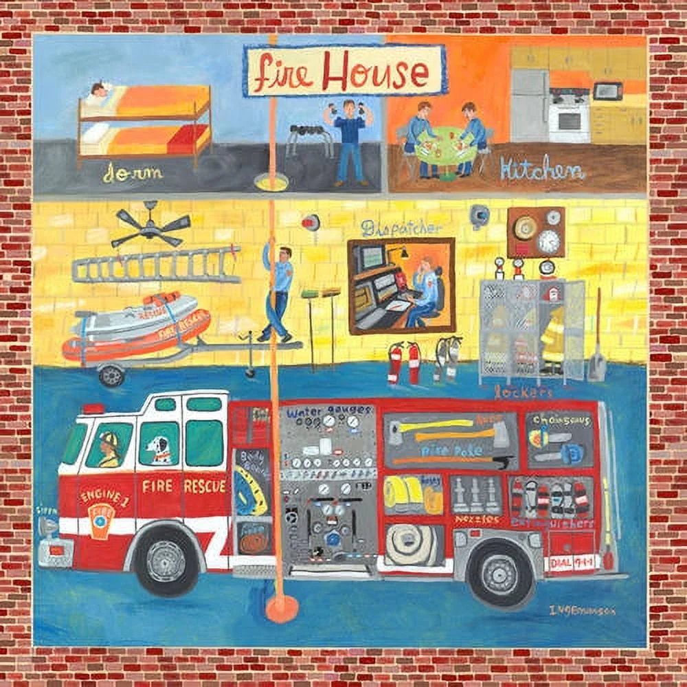 Oopsy Daisy's Firehouse Adventure Canvas Art