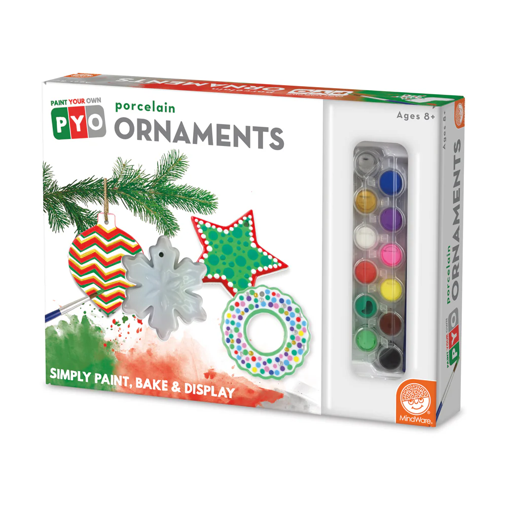 MindWare Paint Your Own Porcelain Christmas Ornaments Craft Kit - Image 2
