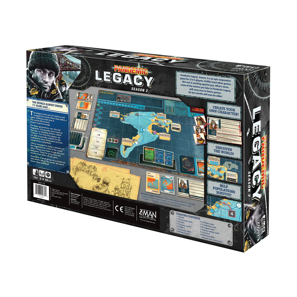 Z-Man Games Pandemic: Legacy Season 2, Black Edition Board Game - Image 2