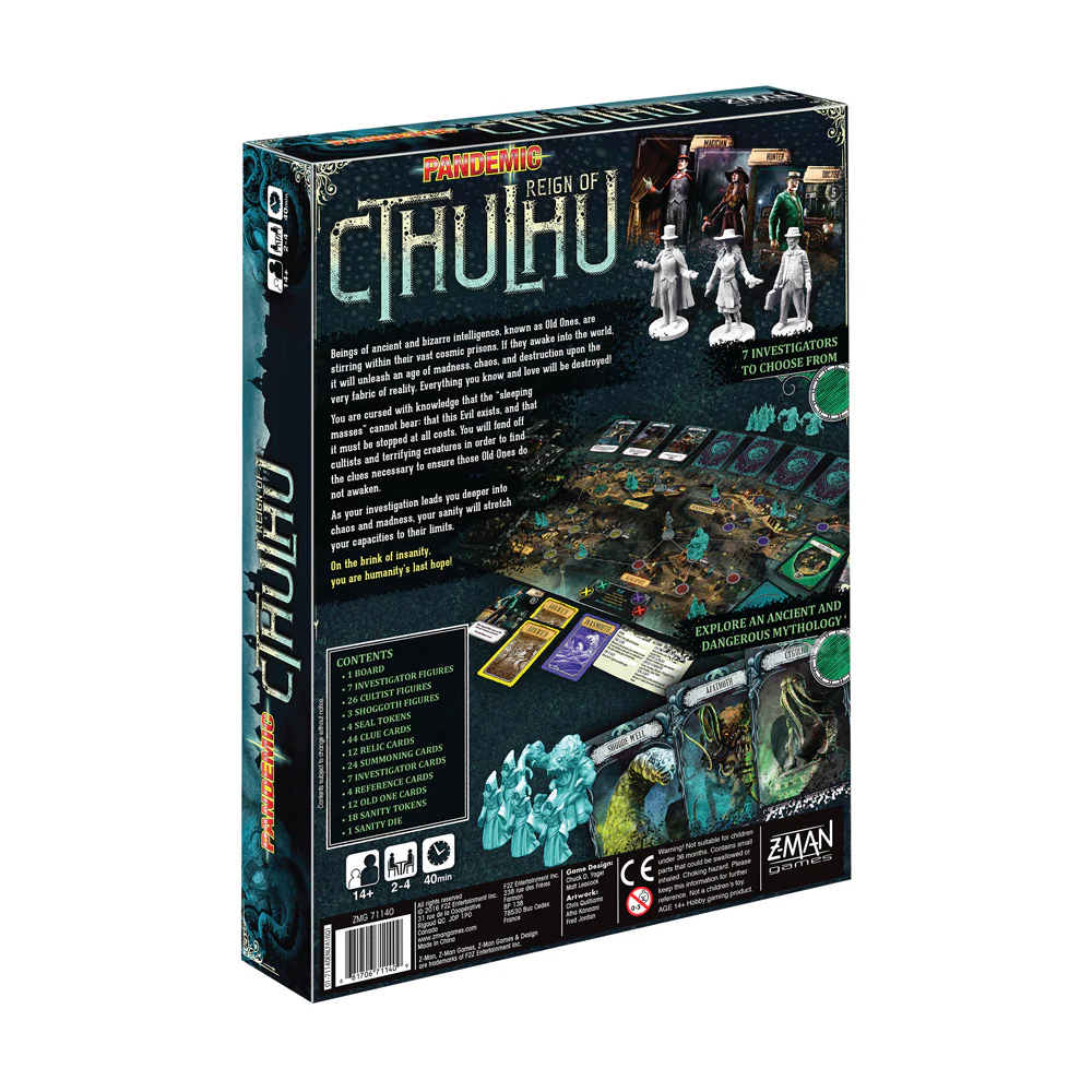 Z-Man Games Pandemic: Reign of Cthulhu Cooperative Board Game - Image 2
