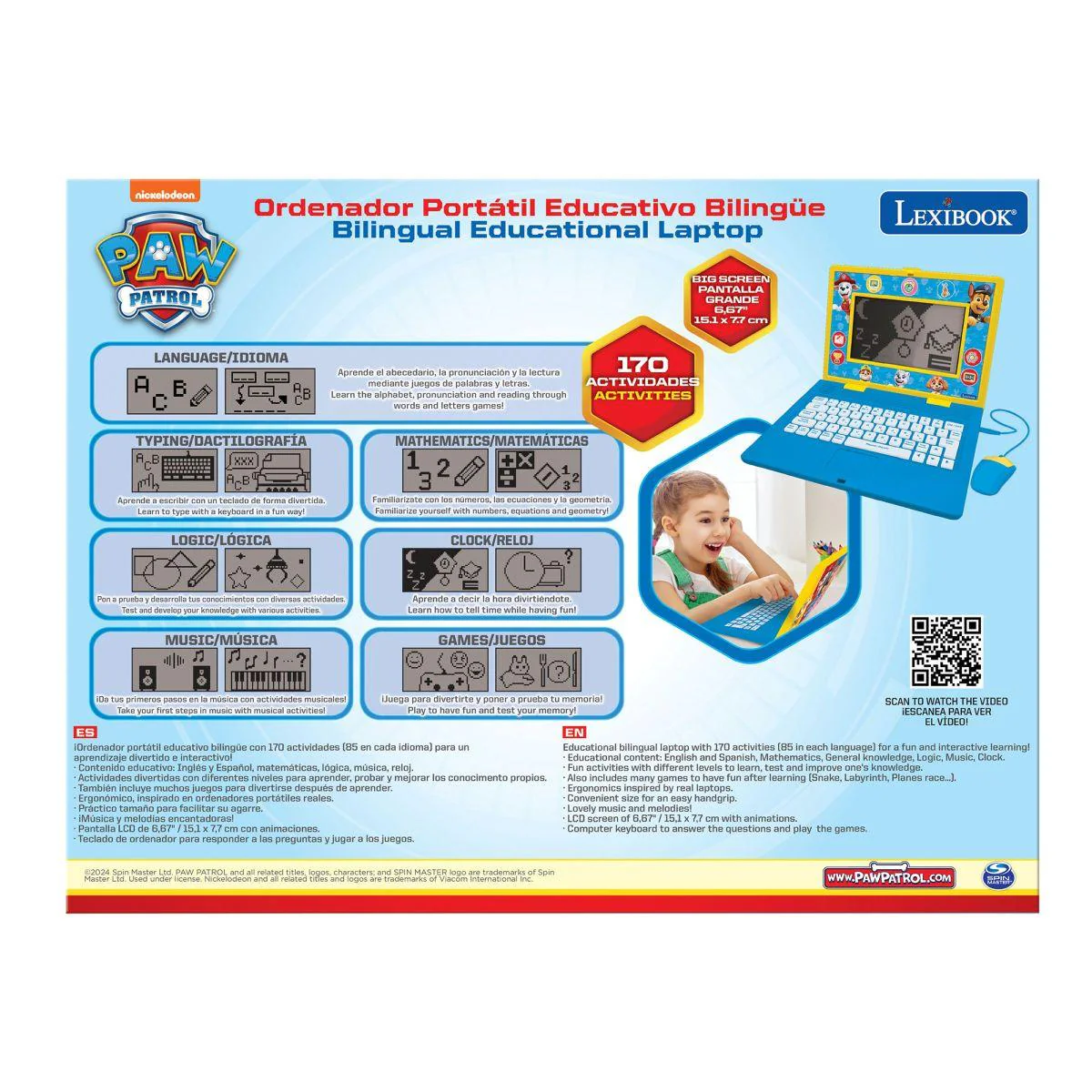 Paw Patrol Interactive Bilingual Educational Laptop - Learn & Play - Image 8