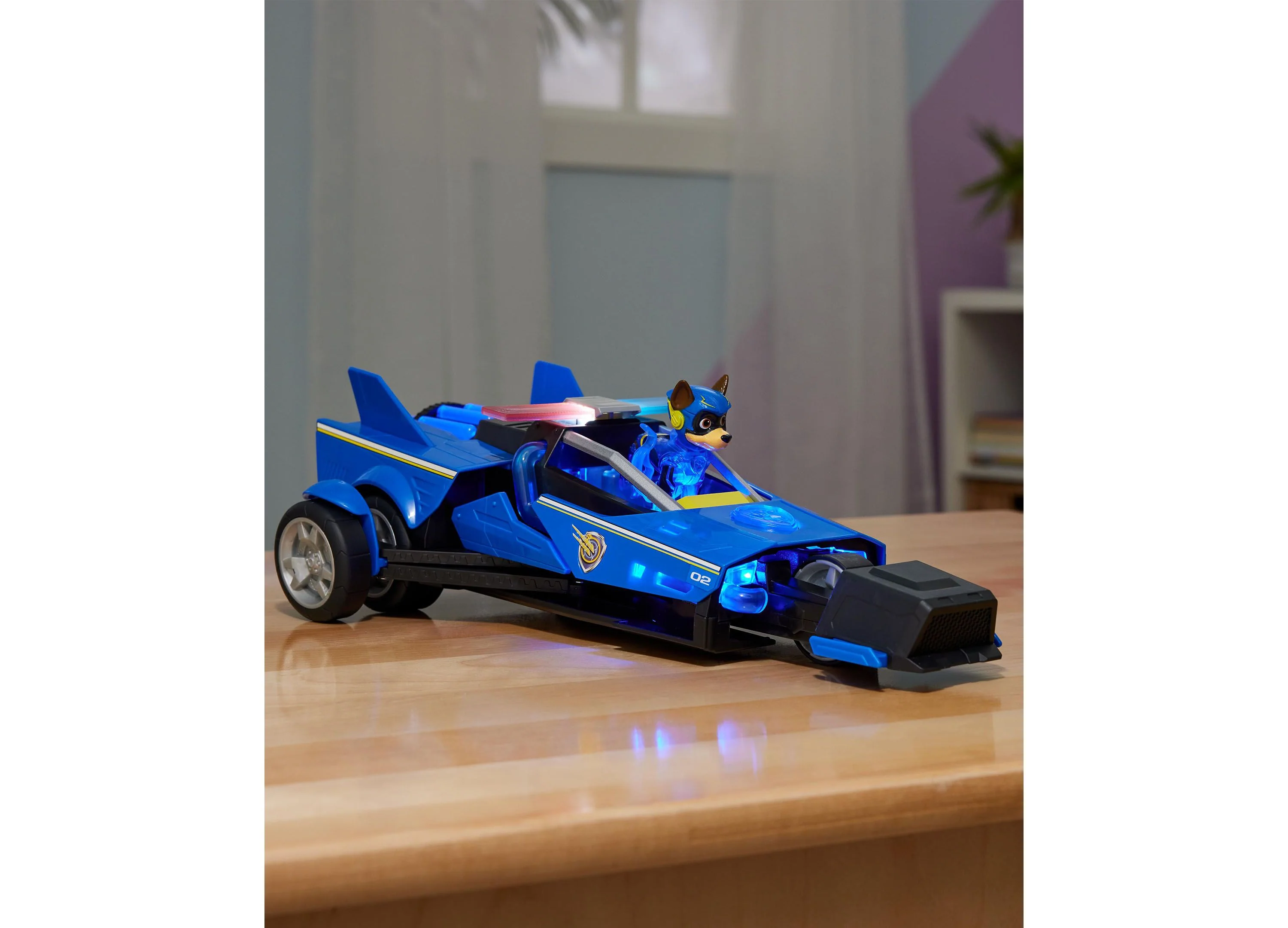 PAW Patrol Mighty Movie Chase's Transforming Cruiser with Action Figure - Image 8