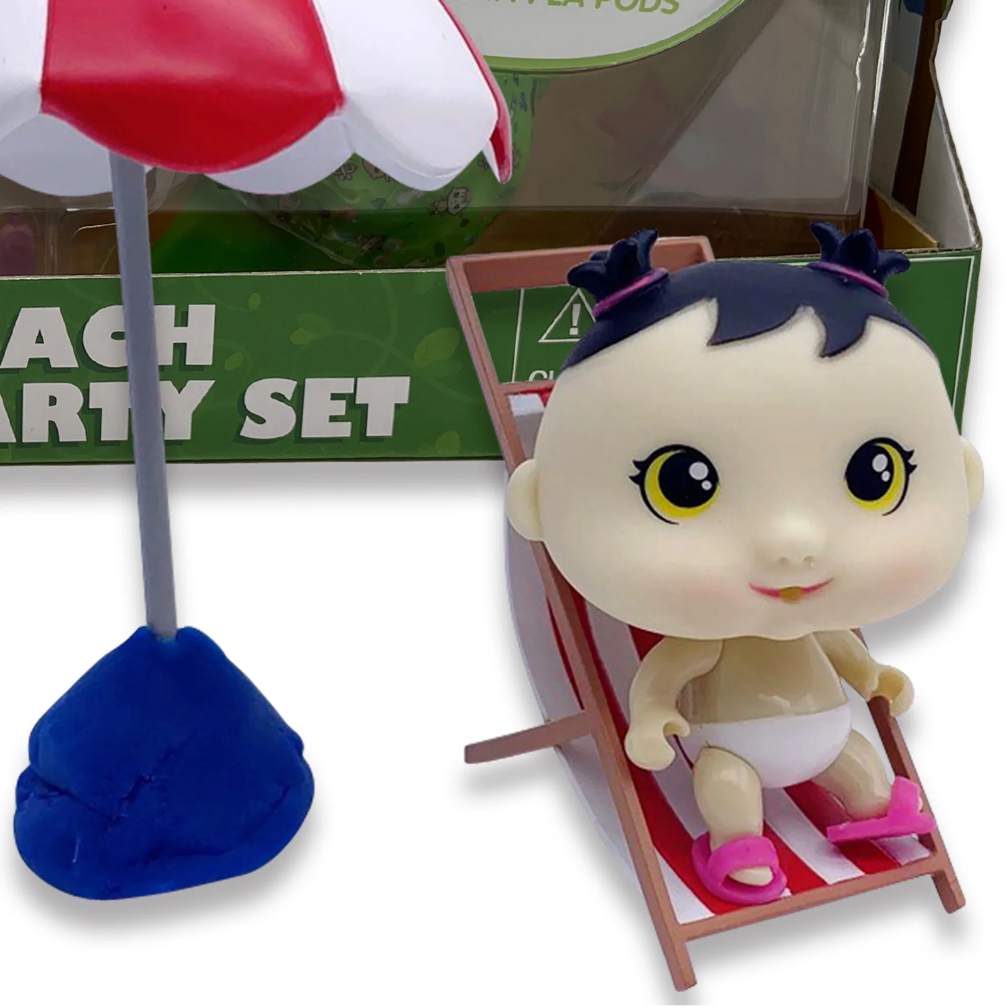 Pea Pod Babies Beach Party Set – 26pc Mini Doll Extravaganza - Image 2