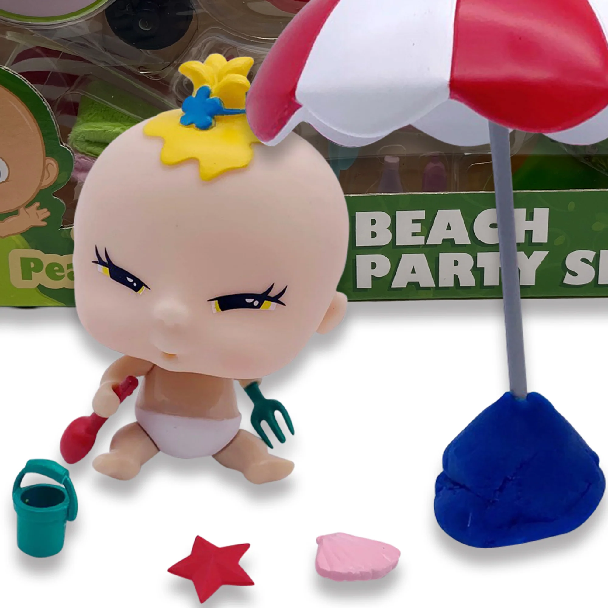 Pea Pod Babies Beach Party Set – 26pc Mini Doll Extravaganza - Image 4