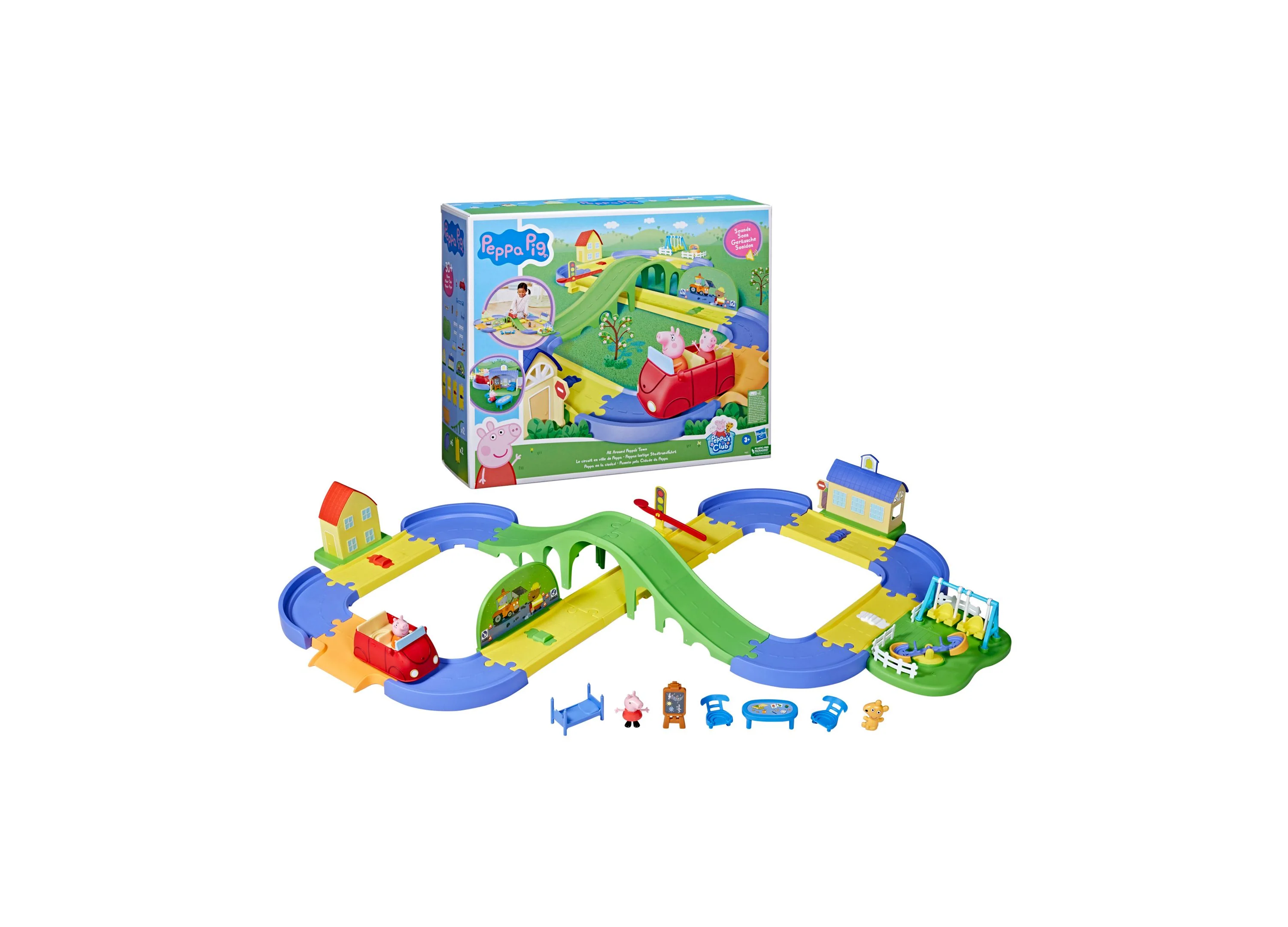 Peppa Pig Interactive Town Set with Adjustable Track and Sound Effects - Image 4