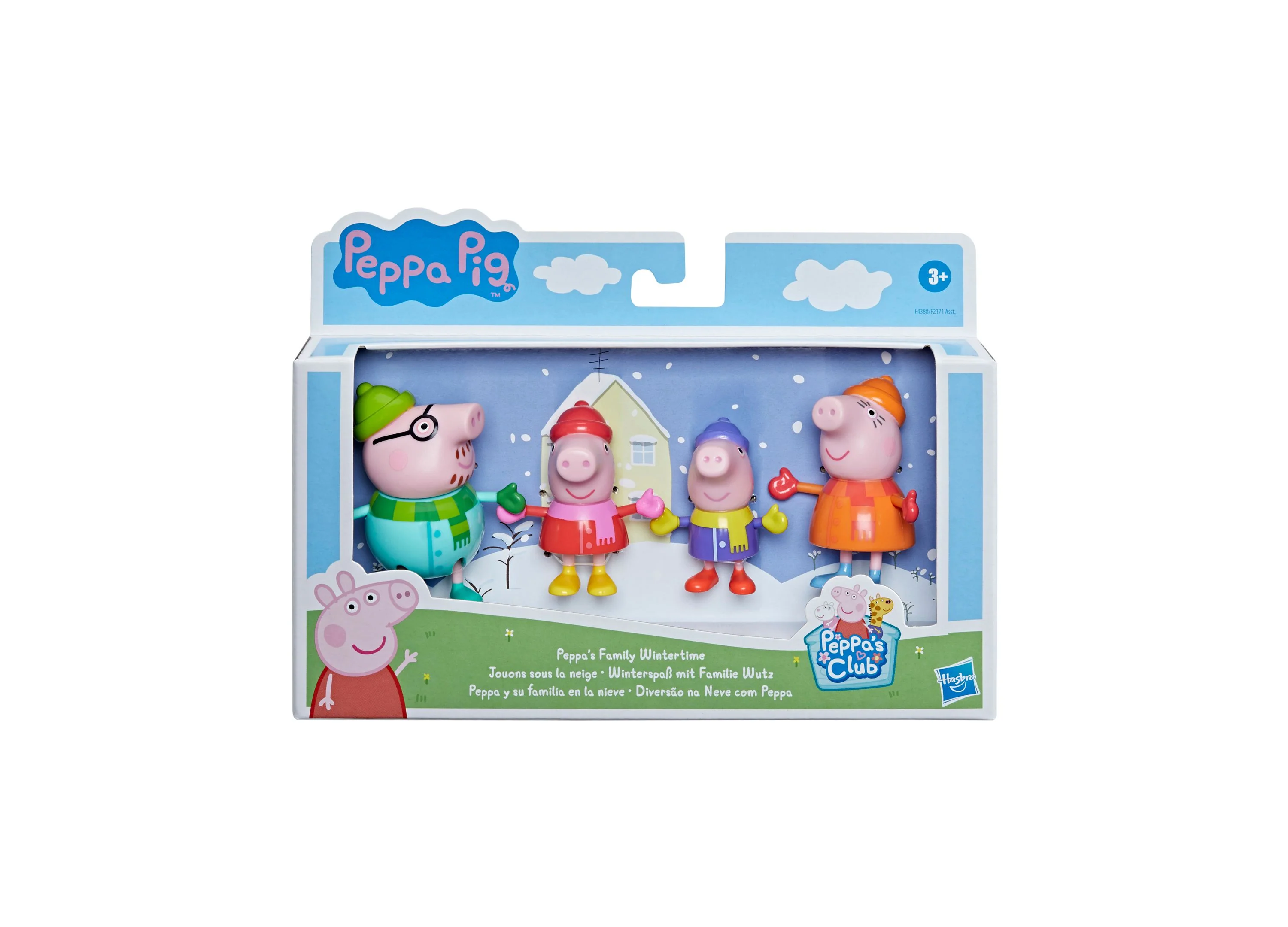 Peppa Pig Family Wintertime 4-Pack Posable Figures with Accessories - Image 2