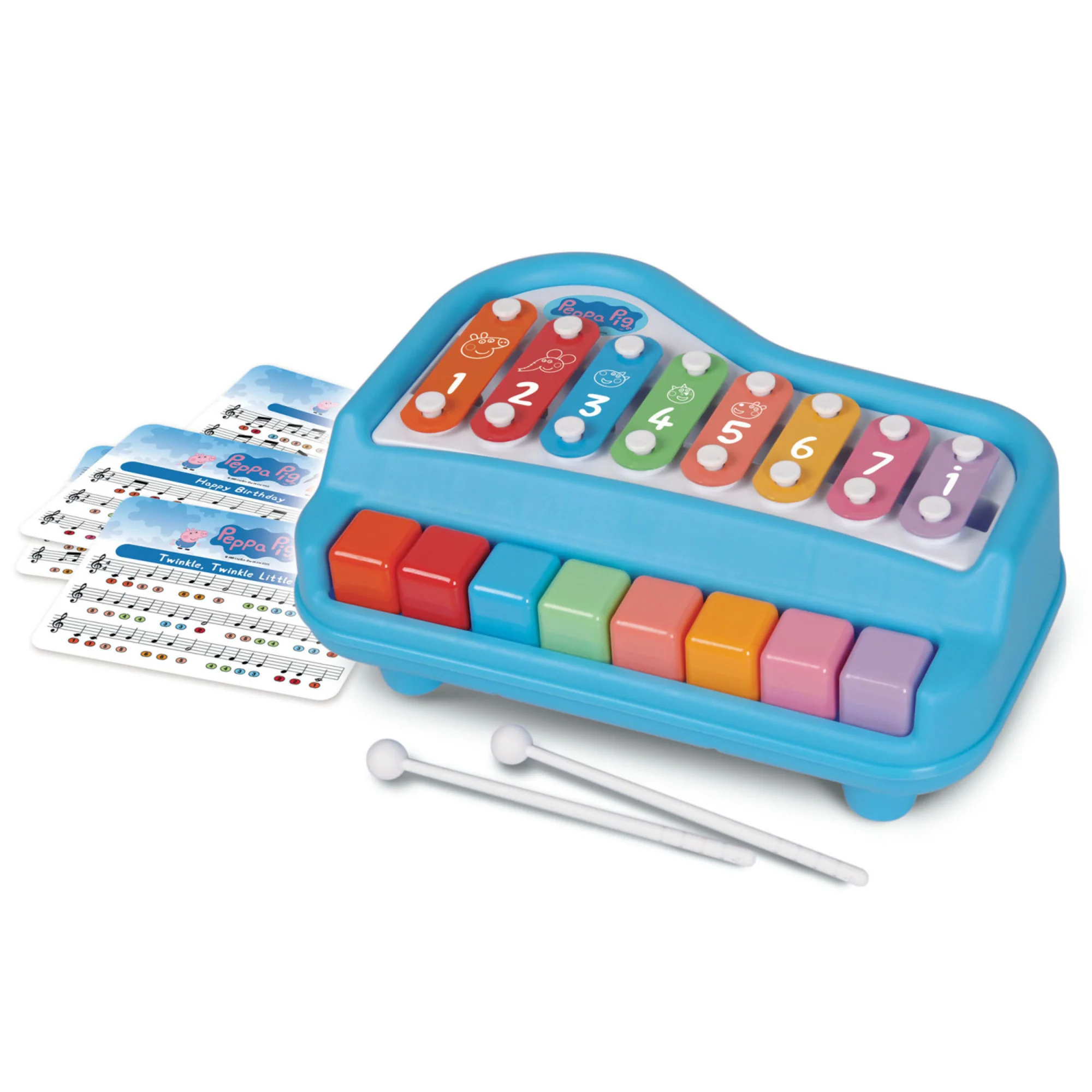 Peppa Pig 2-in-1 Play Along Piano & Xylophone Musical Toy - Image 2