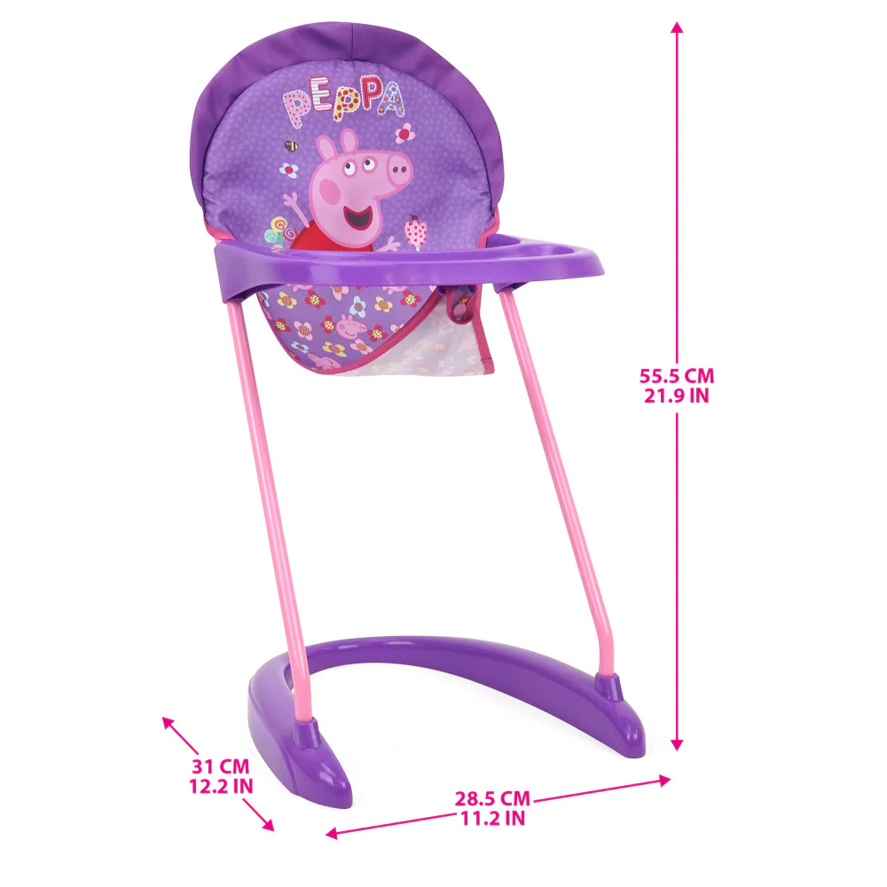 Peppa Pig Stroll N' Feed Playset - Floral Pink & Purple - Image 6