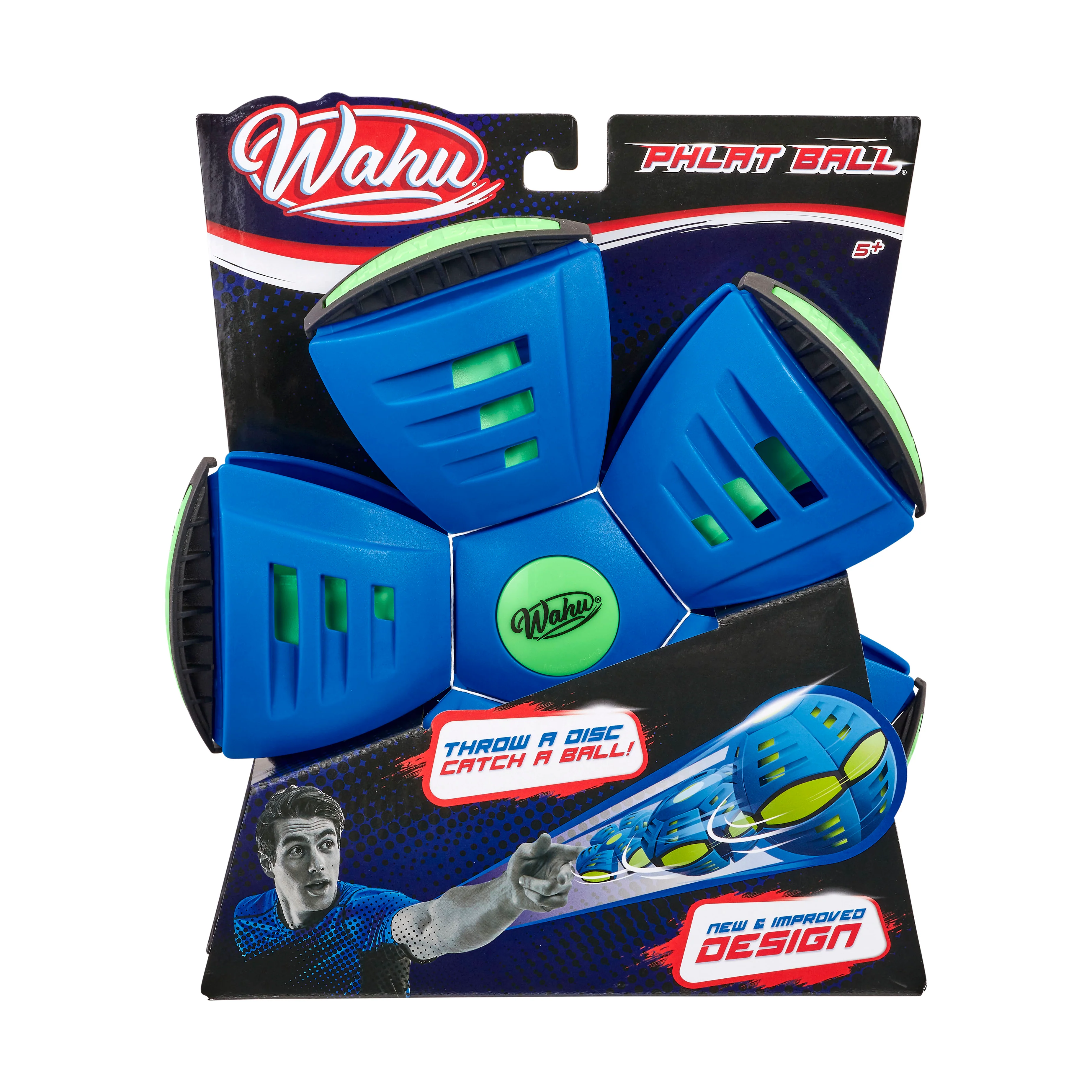 Wahu Phlat Ball Classic - Transforming Disc-to-Ball Toy, Blue - Image 2