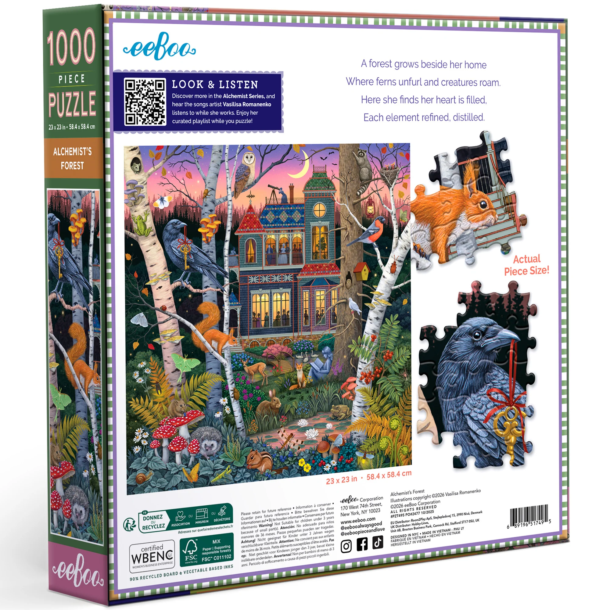 eeBoo Piece & Love Alchemist's Forest 1000-Piece Jigsaw Puzzle - Image 3