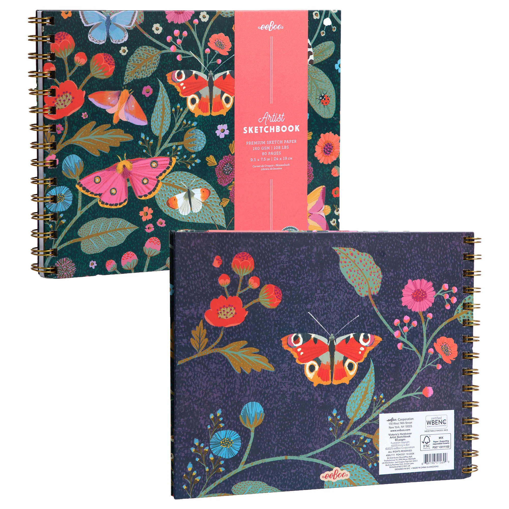 Piece&Love Victoria's Artist Sketchbook - Butterfly Floral - Image 4