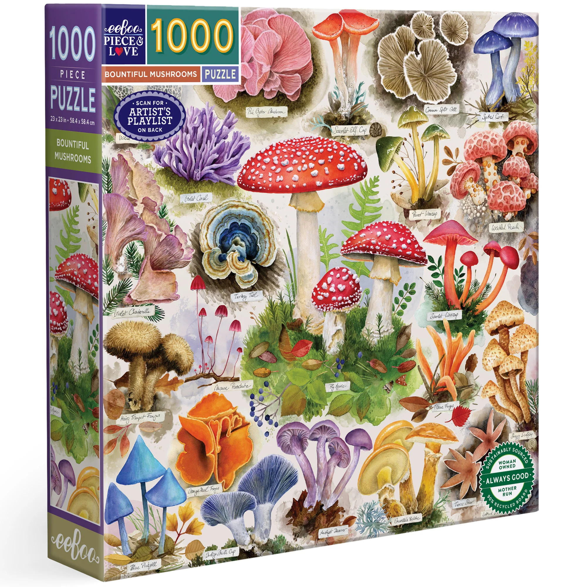 Bountiful Mushrooms 1000-Piece Jigsaw Puzzle