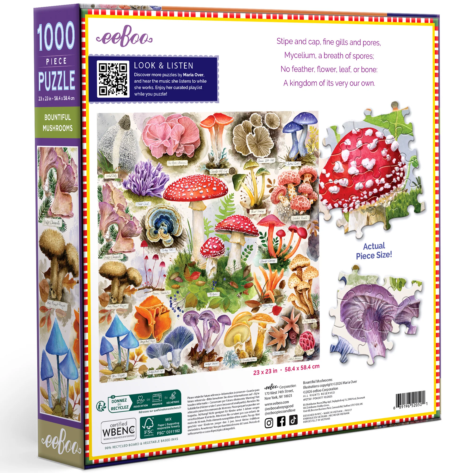 Bountiful Mushrooms 1000-Piece Jigsaw Puzzle - Image 3