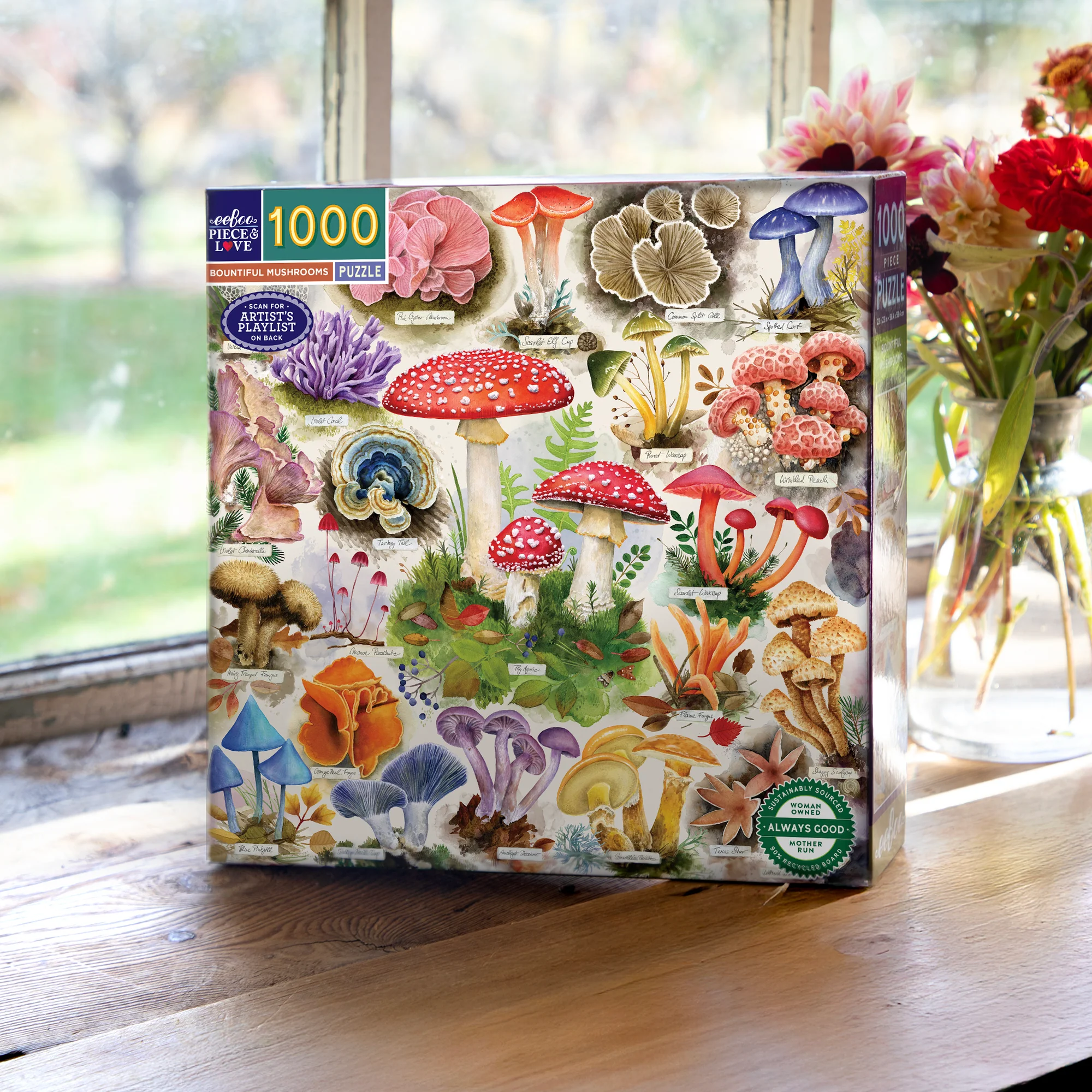 Bountiful Mushrooms 1000-Piece Jigsaw Puzzle - Image 4