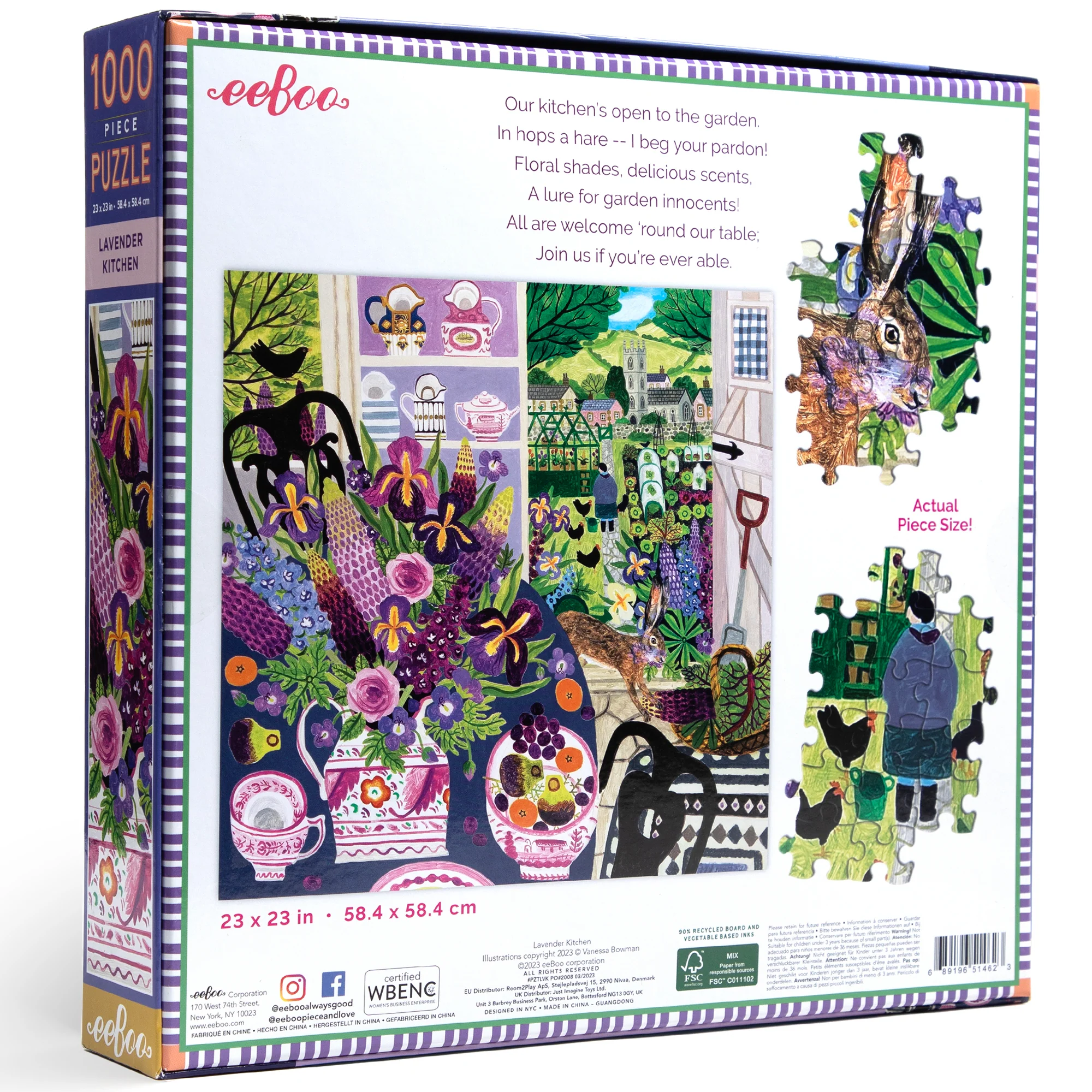 Piece&Love Lavender Kitchen Jigsaw Puzzle - 1000 pc - Image 2