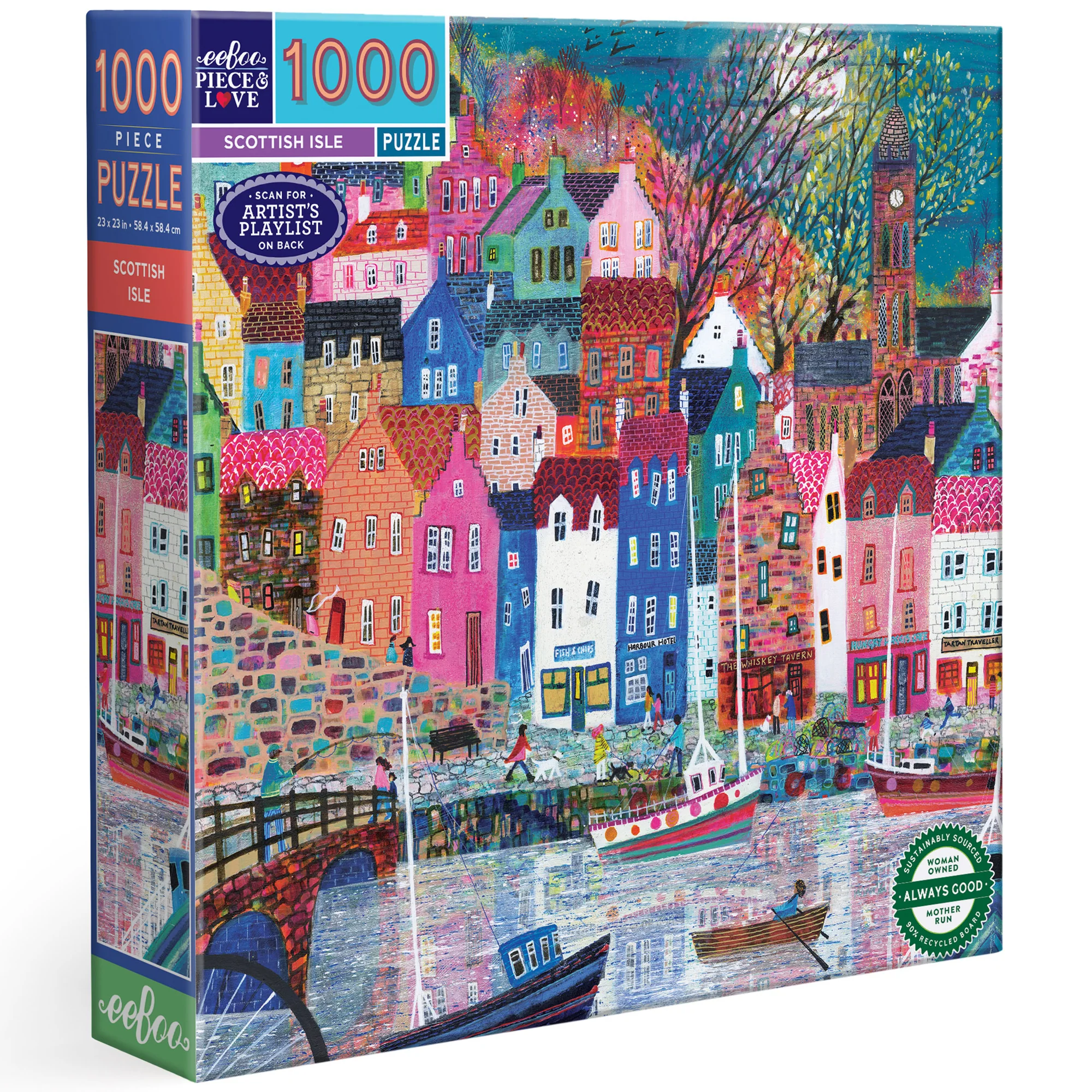 eeBoo Piece & Love Scottish Isle 1000-Piece Puzzle