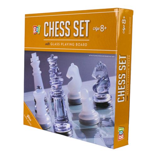 Elegant Plastic Chess Set with Sophisticated Glass Chessboard - Image 4