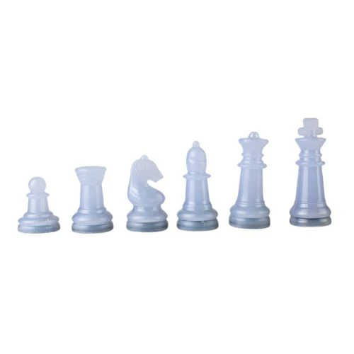 Elegant Plastic Chess Set with Sophisticated Glass Chessboard - Image 9