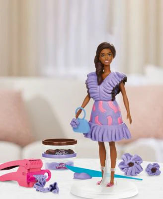 Play-Doh Barbie Fashionista Ruffles Set - Creative Fashion Kit - Image 3