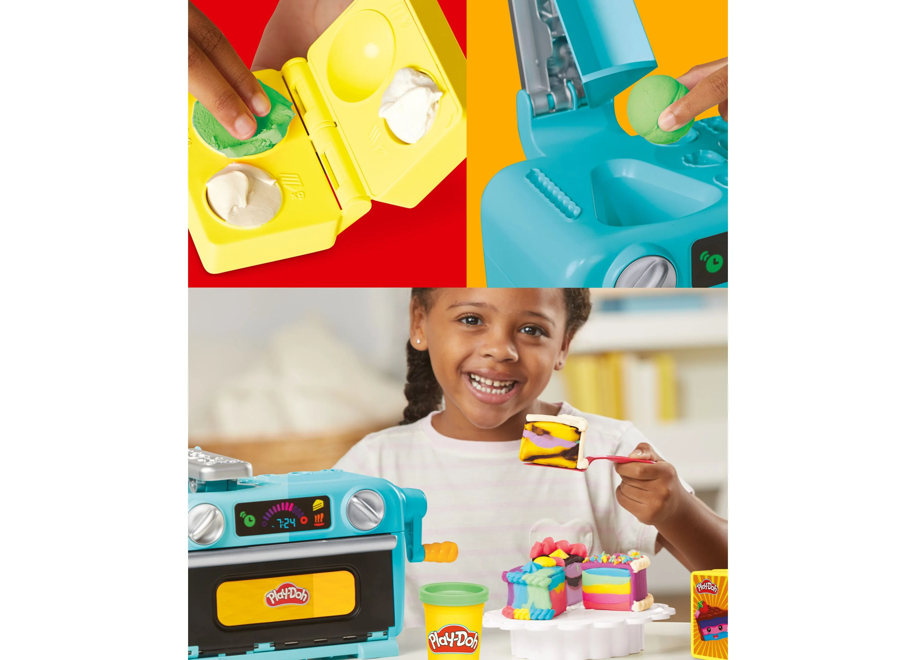 Play-Doh Super Slice Cake Playset with Spinning Oven - 17-Piece Set - Image 3