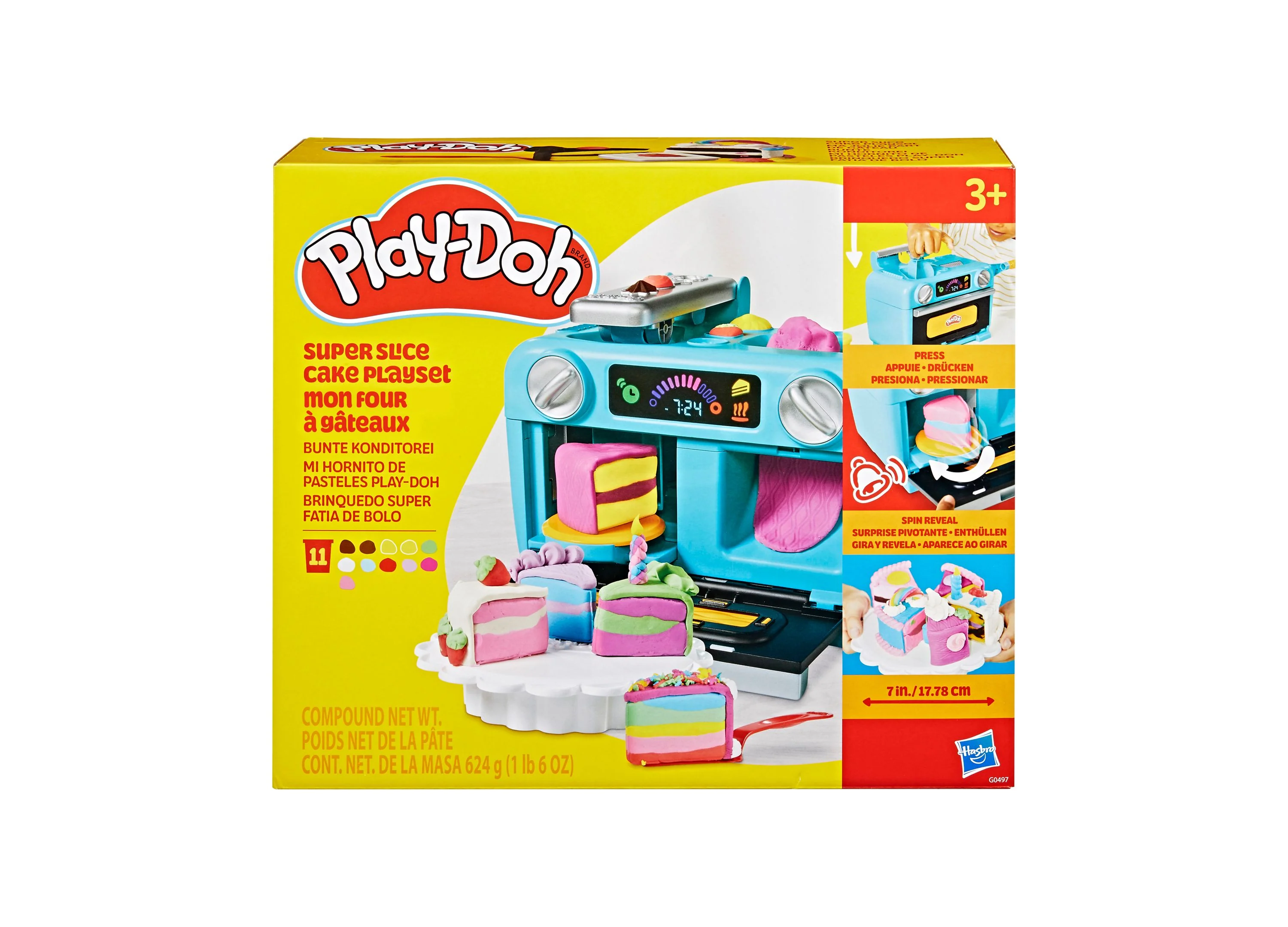 Play-Doh Super Slice Cake Playset with Spinning Oven - 17-Piece Set - Image 4
