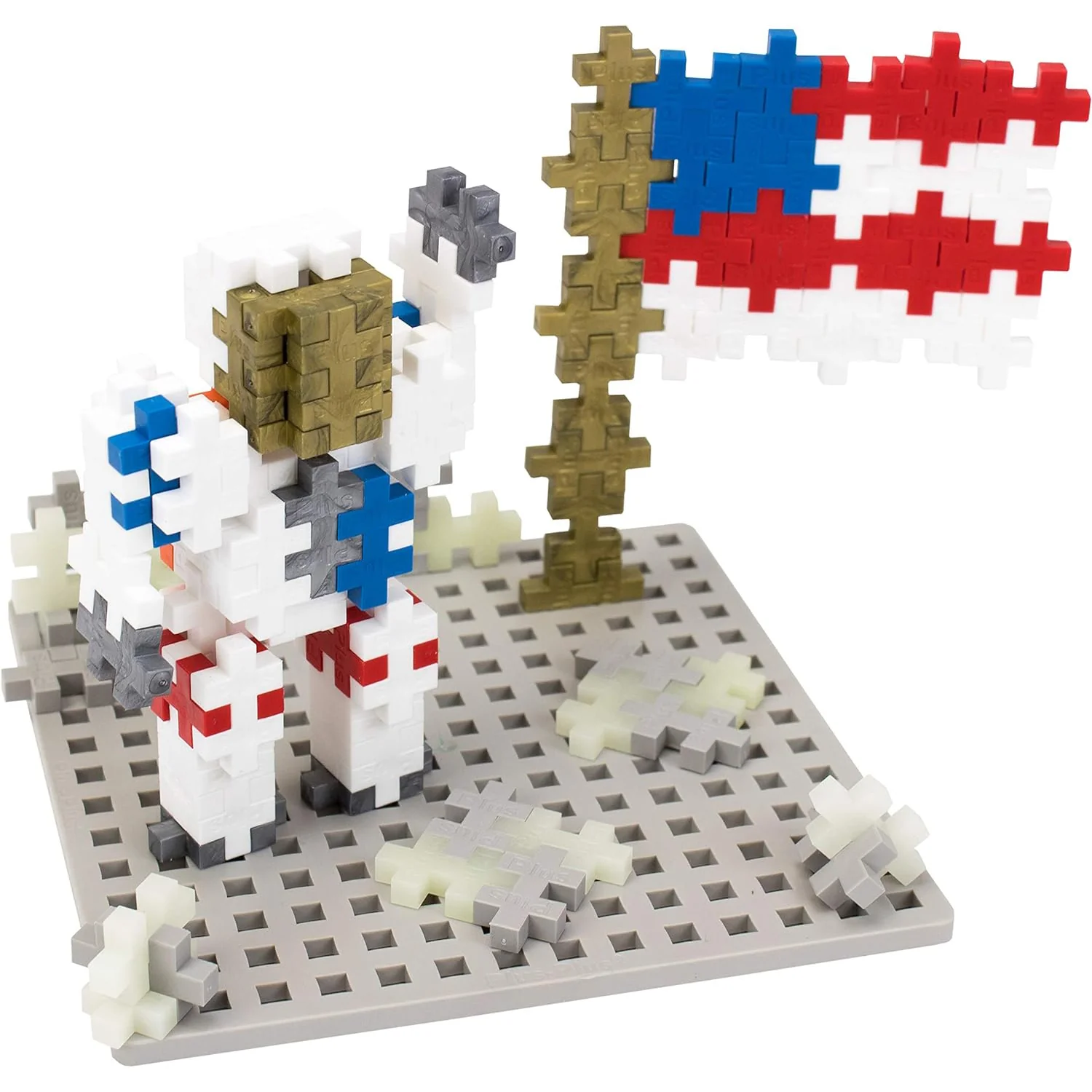Plus-Plus Baseplates Classroom Pack, 12 Gray Building Platforms - Image 3