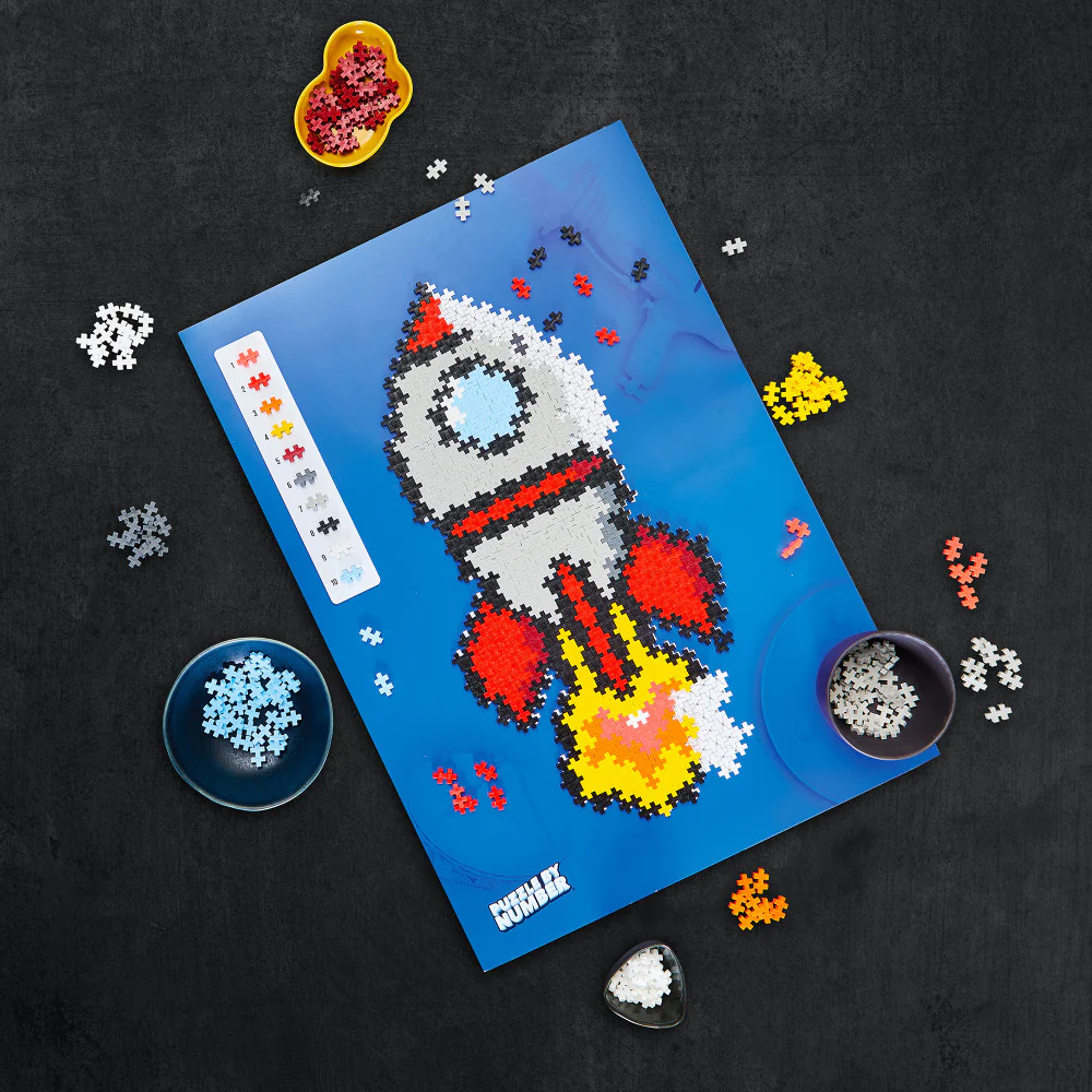Plus-Plus Puzzle by Number Rocket - 500 Piece Creative Set for Kids Ages 5+ - Image 6