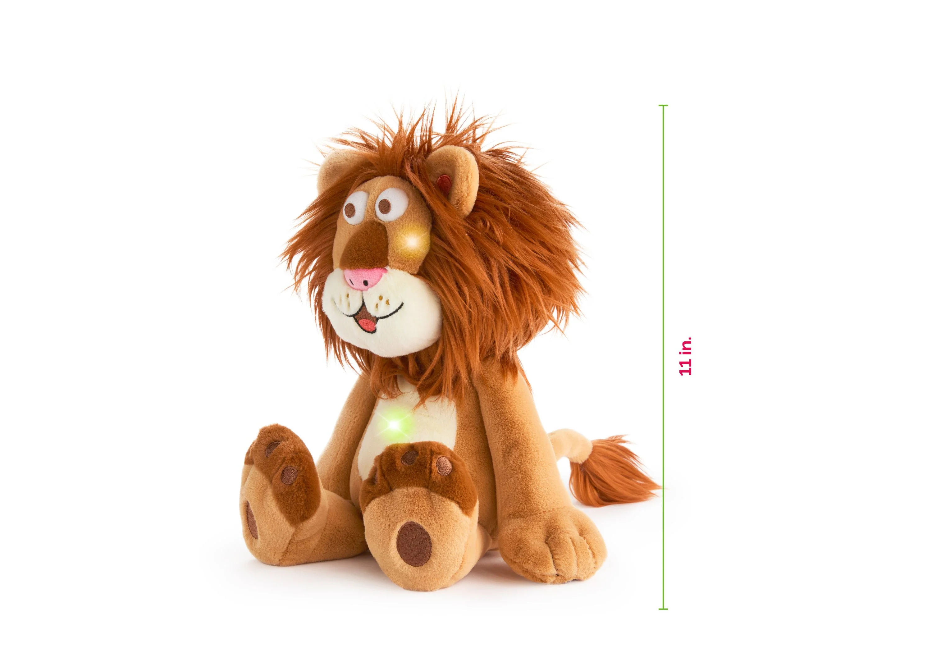 Luminous Leo 10 inch Interactive Lion Plush Toy - Light Brown - Image 6