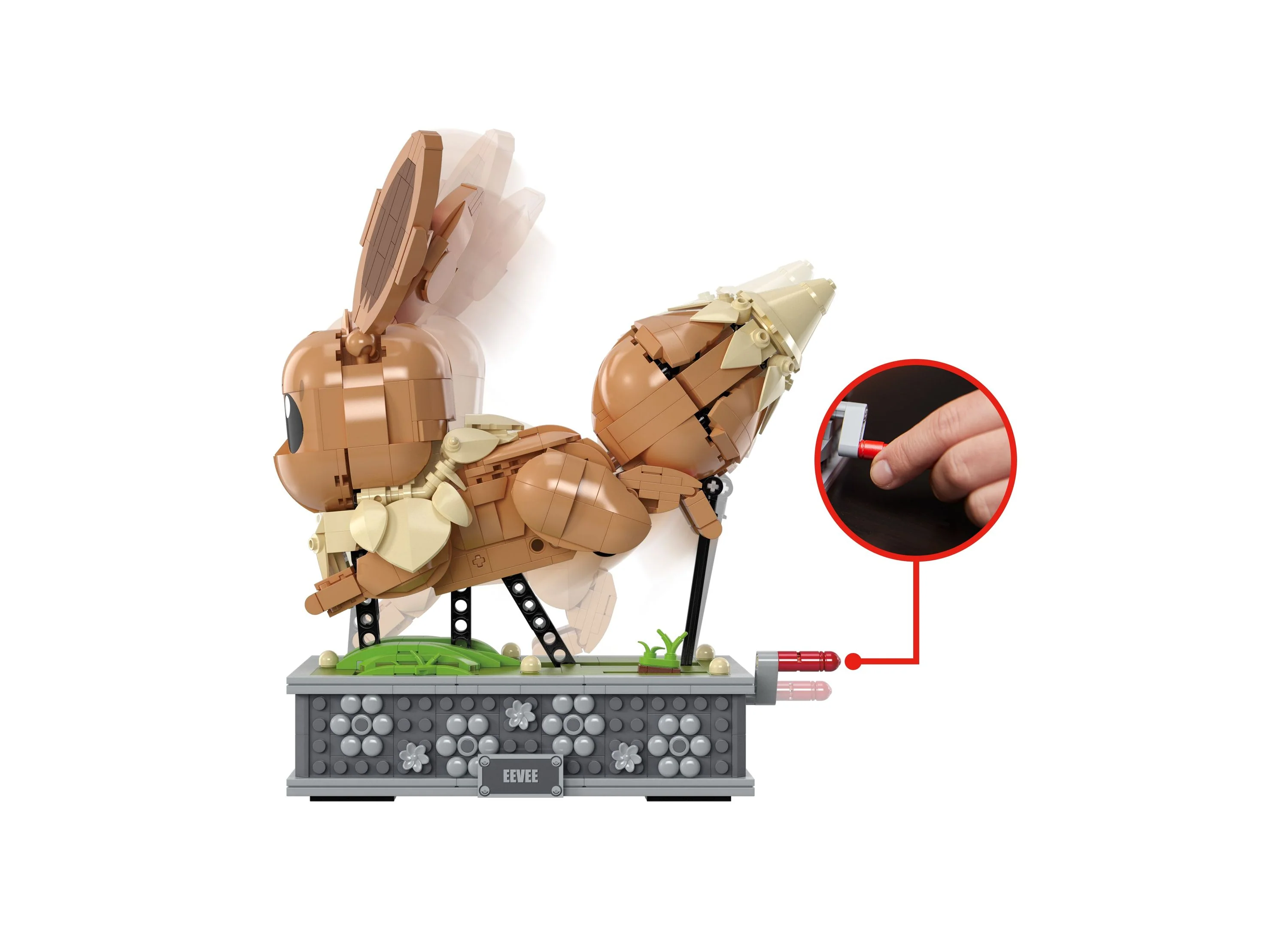 Pokemon MEGA Motion Eevee Building Toy Kit - 1366 Pieces for Collectors - Image 3