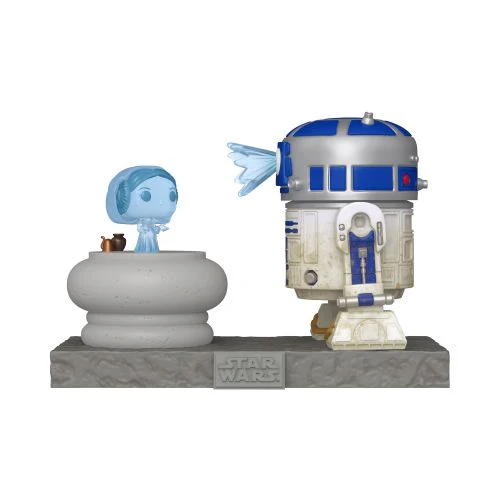 Funko Pop! Deluxe Star Wars 6 Inch Vinyl Figure - R2-D2 with Princess Leia Hologram - Image 2