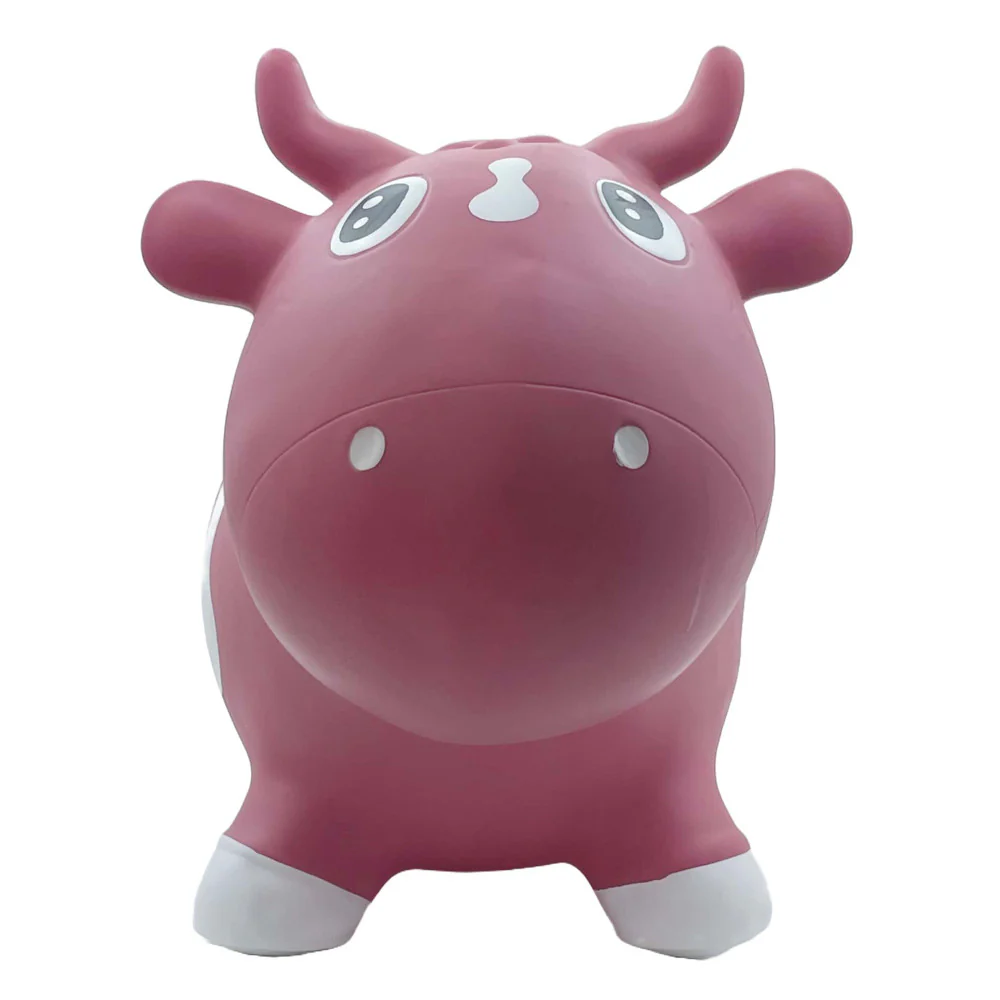 Pop It Up Kidzzfarm Bouncing Cow - Pink, Inflatable Hopper for Toddlers - Image 2
