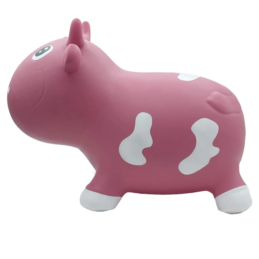 Pop It Up Kidzzfarm Bouncing Cow - Pink, Inflatable Hopper for Toddlers - Image 3